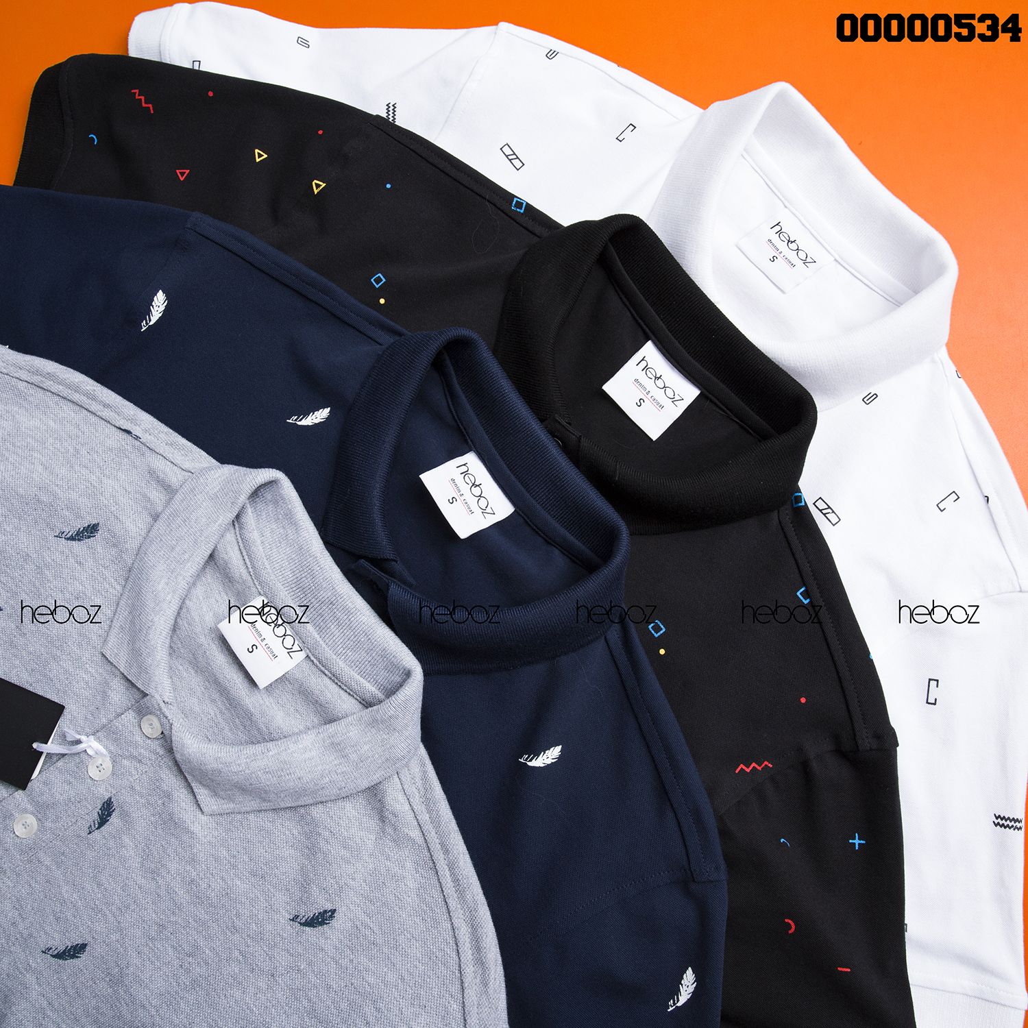 Áo polo HB họa tiết 4M - 00000534