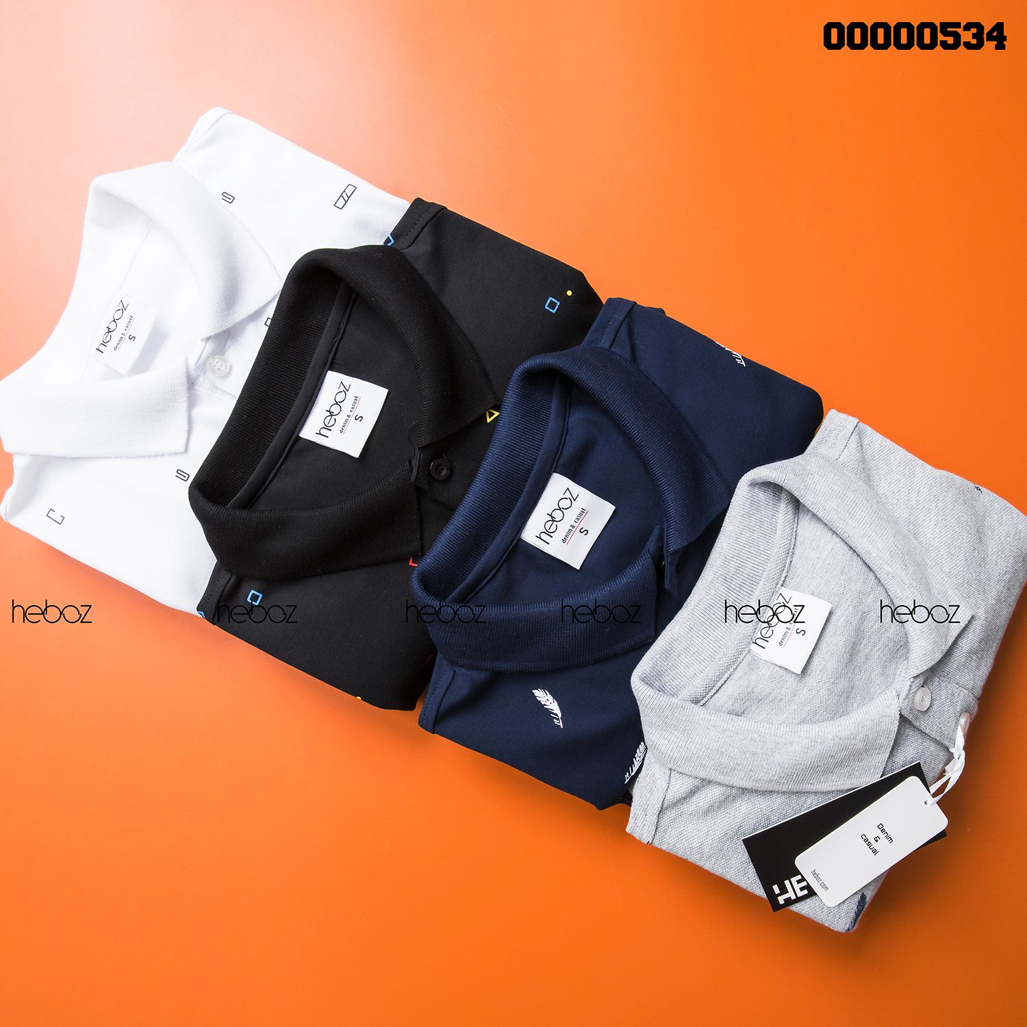 Áo polo HB họa tiết 4M - 00000534