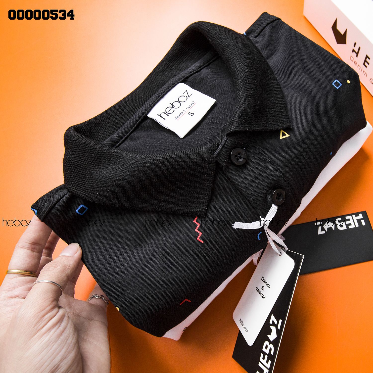 Áo polo HB họa tiết 4M - 00000534
