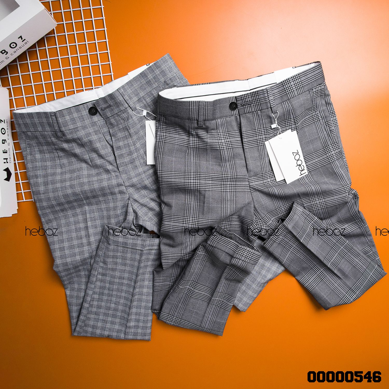 Quần tây lửng Heboz caro 2M - 00000546