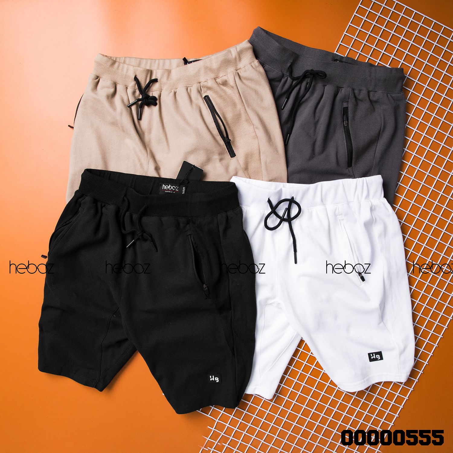 Quần short nỉ Heboz logo 4M
