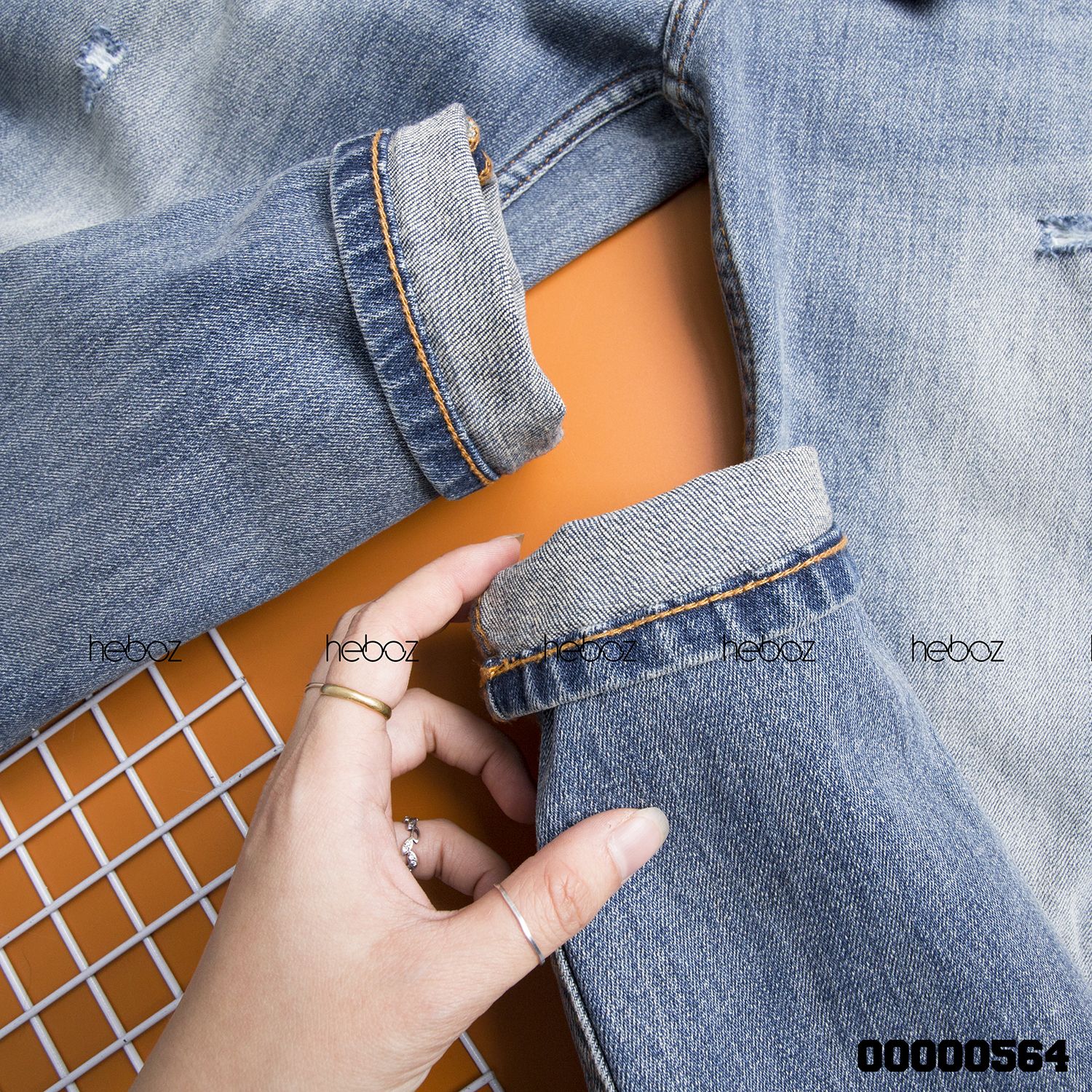 Quần jean Heboz slim 018(rách) - 00000564