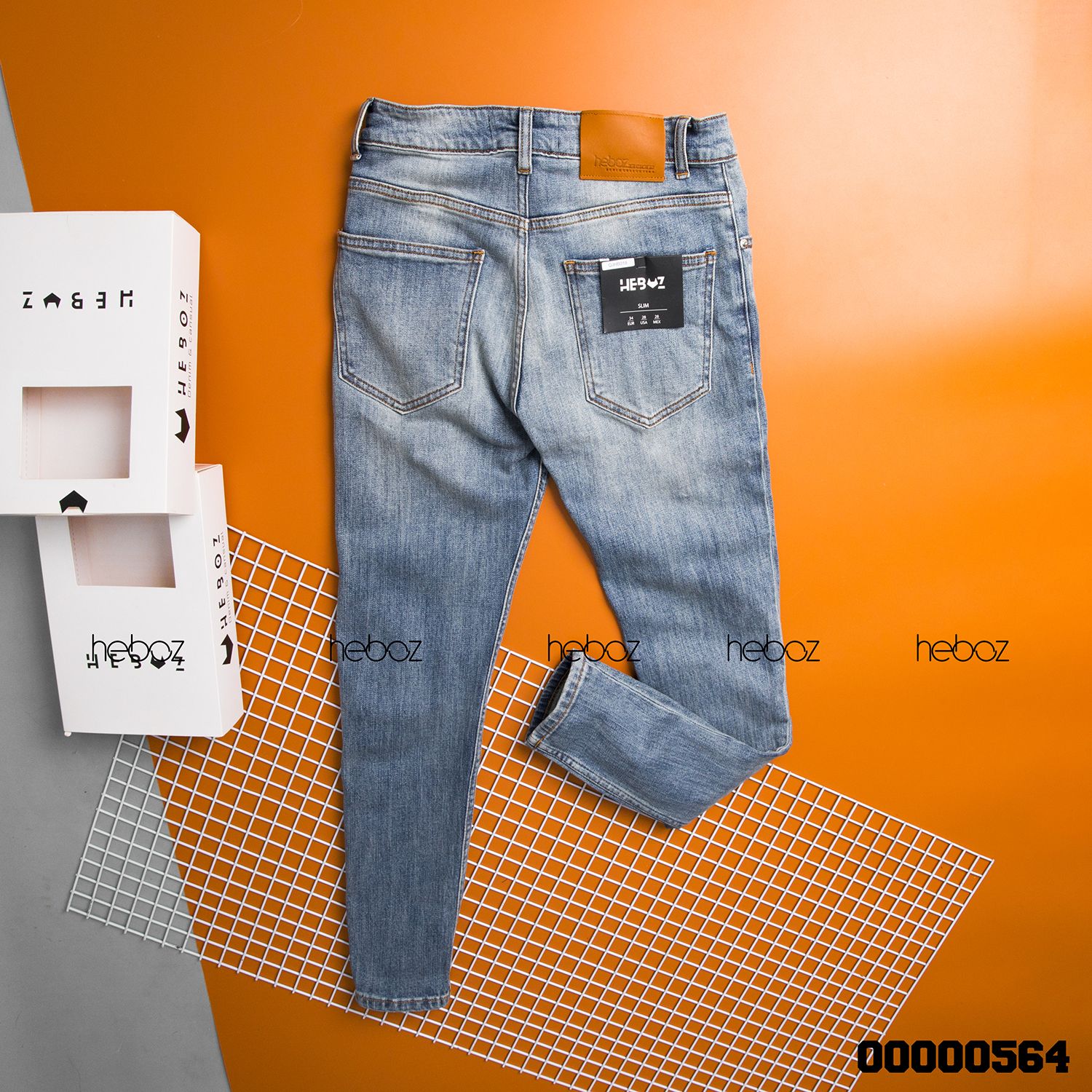 Quần jean Heboz slim 018(rách) - 00000564