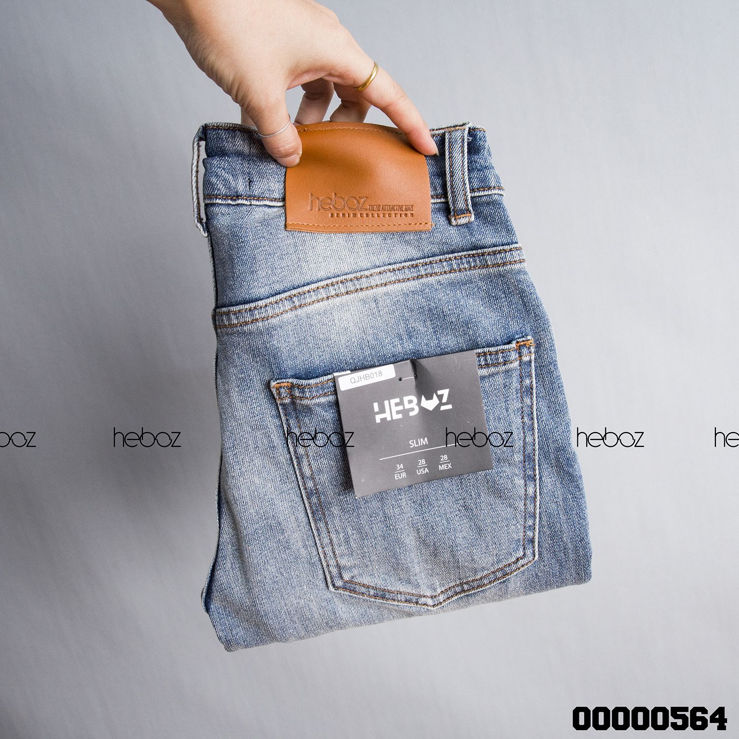 Quần jean Heboz slim 018(rách) - 00000564
