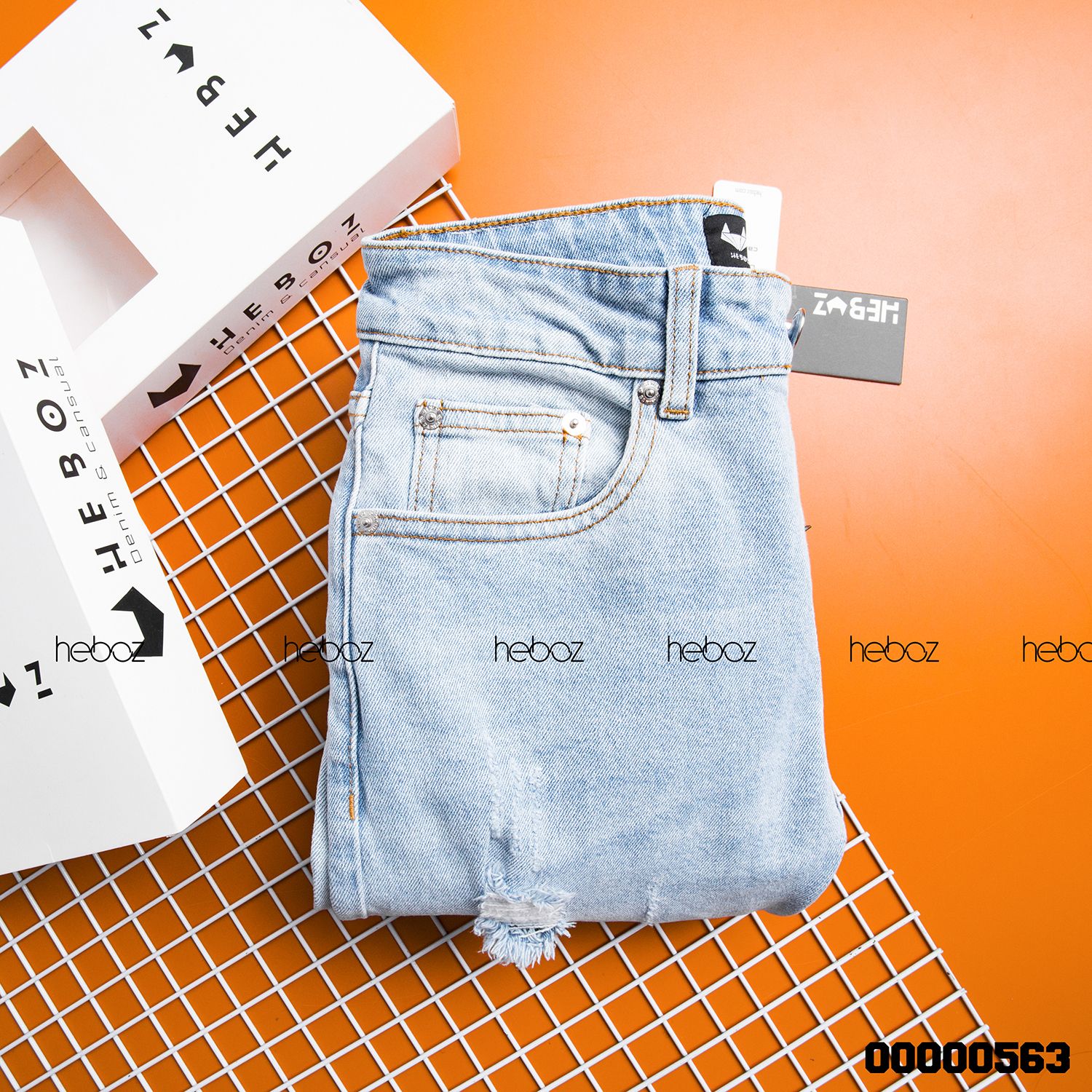 Quần jean HB slim 017(rách)