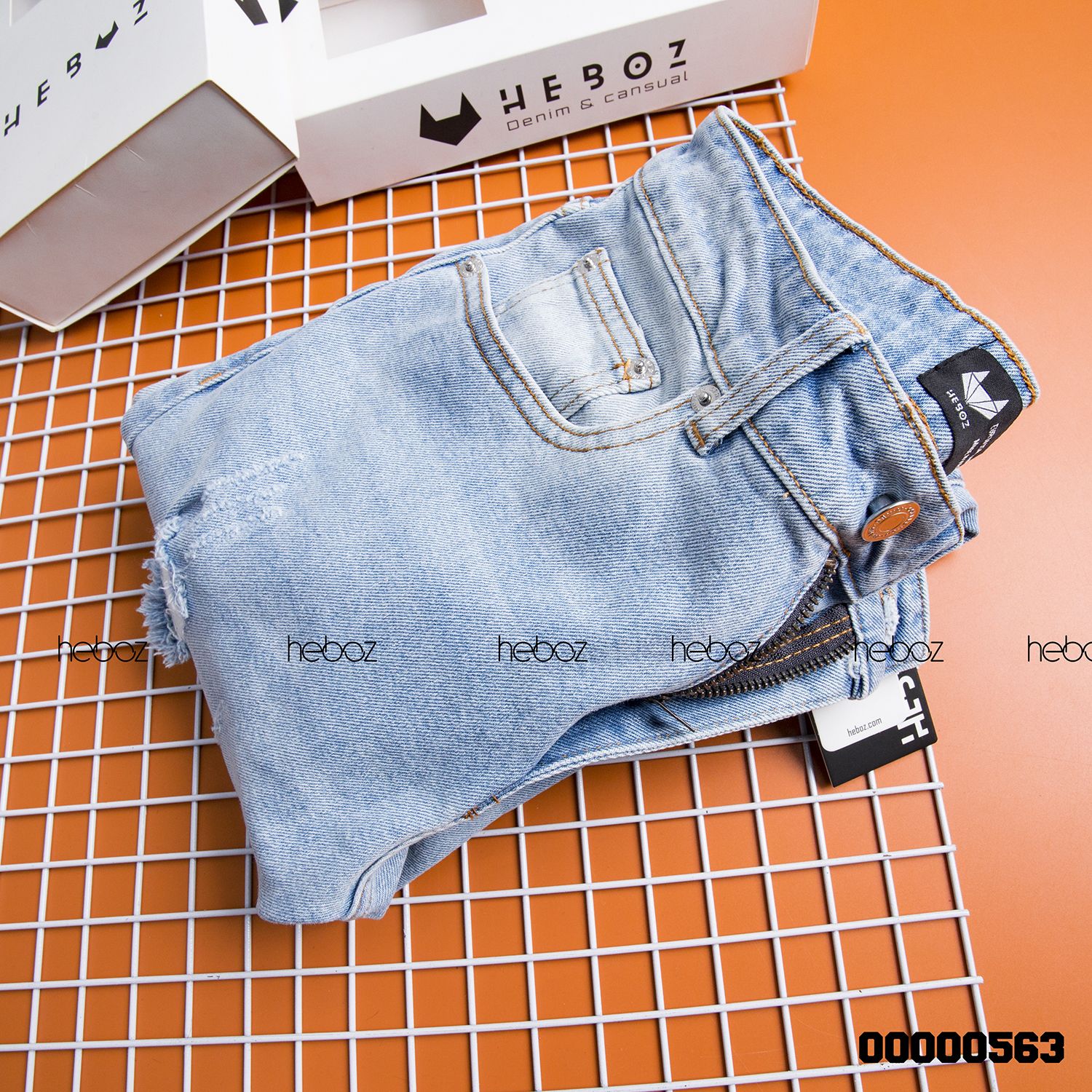 Quần jean HB slim 017(rách)