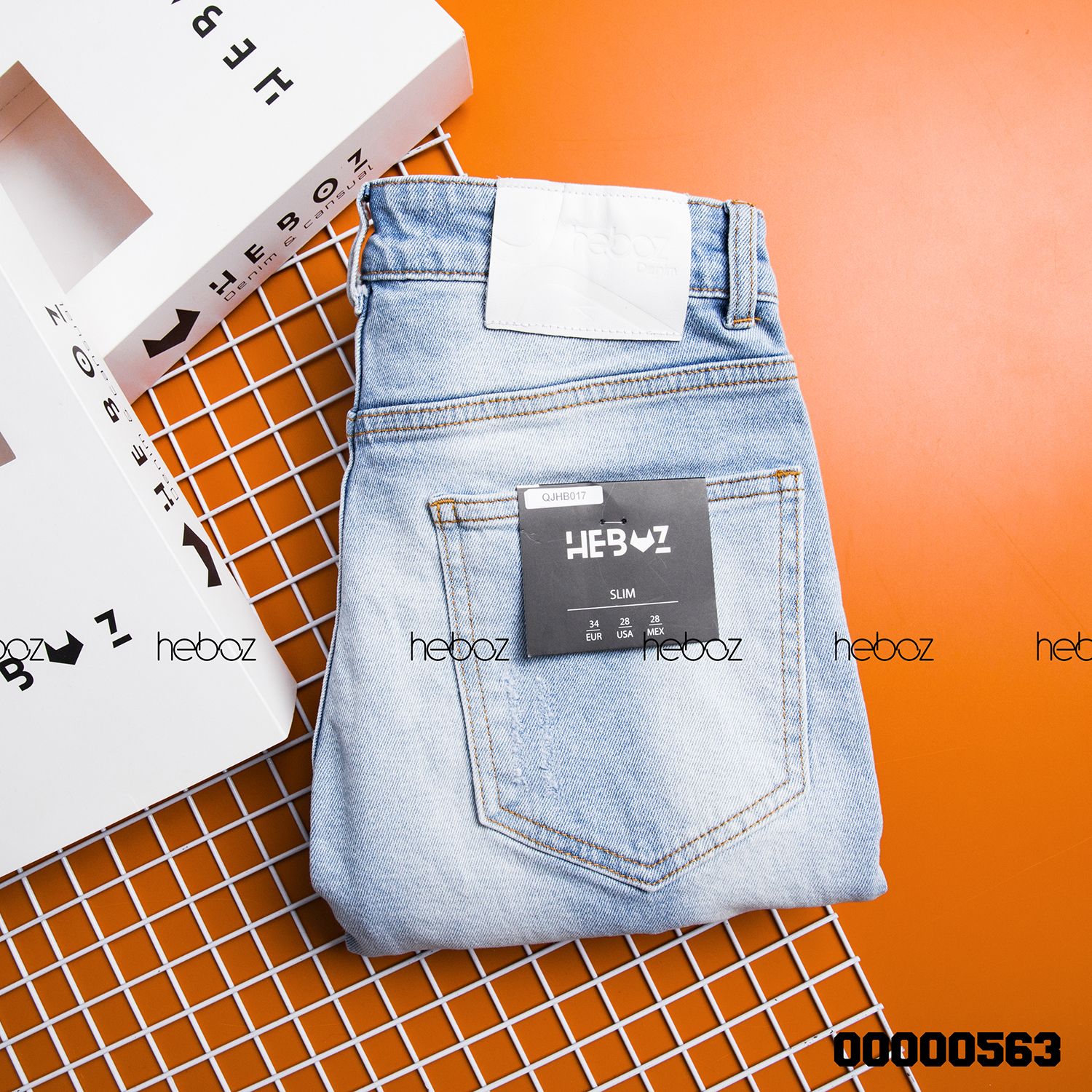 Quần jean HB slim 017(rách)
