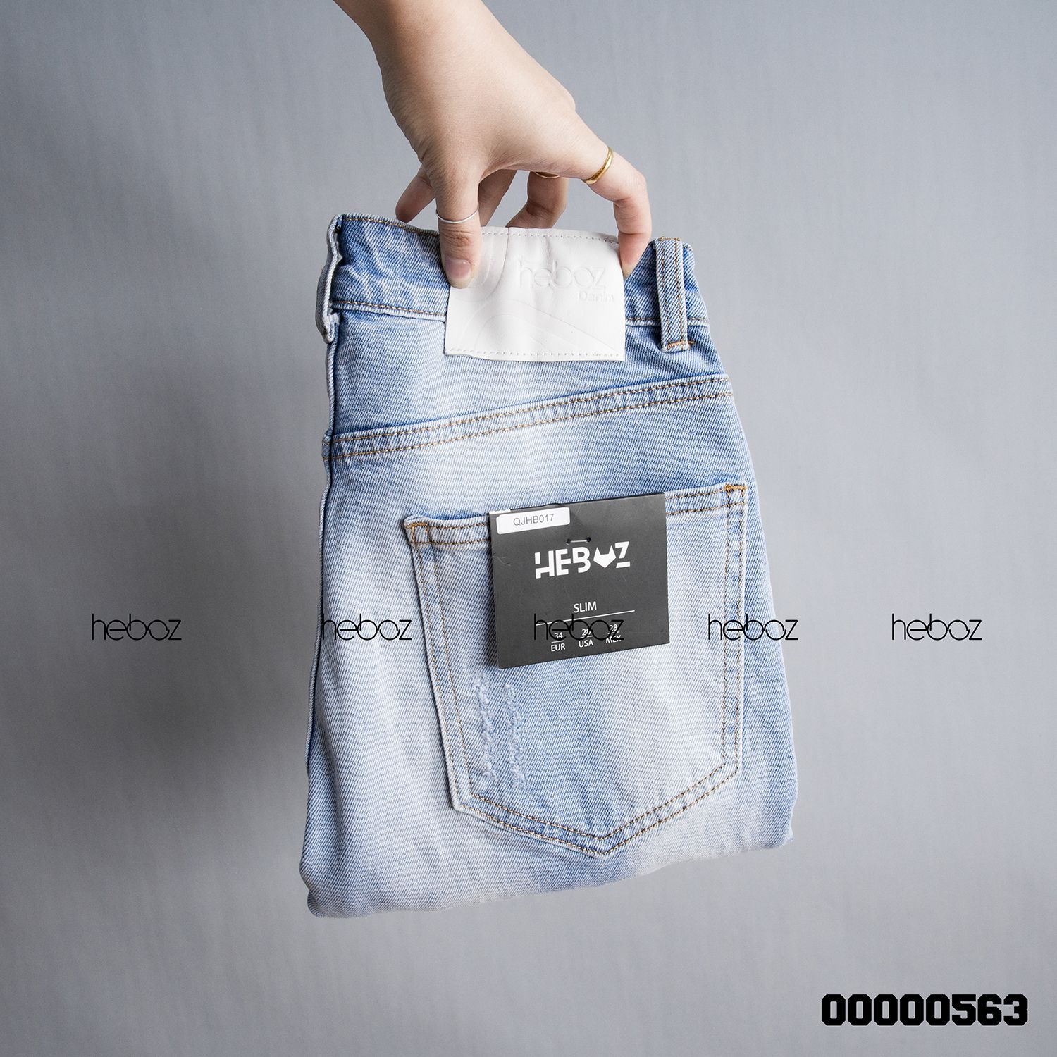 Quần jean HB slim 017(rách)