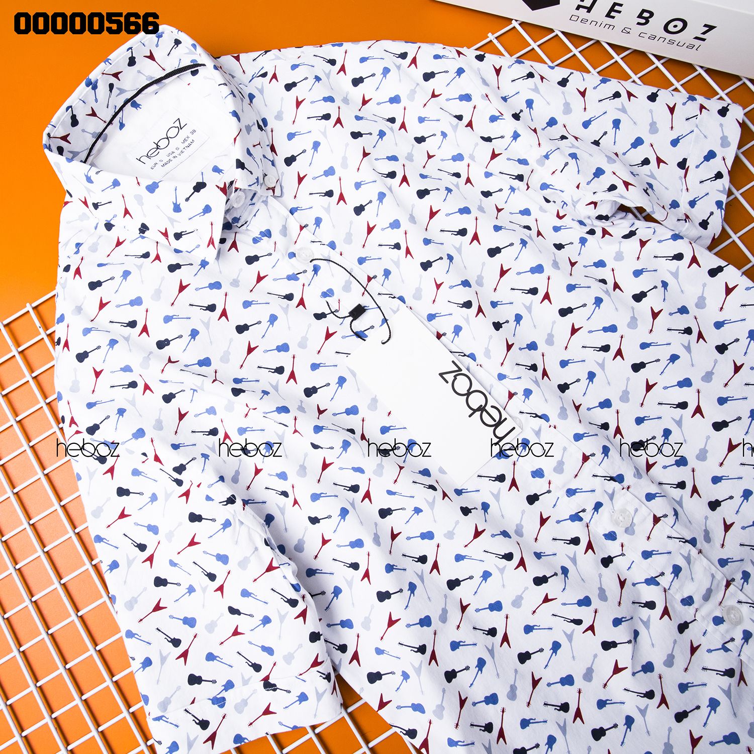 Áo SM HB cotton họa tiết 2M