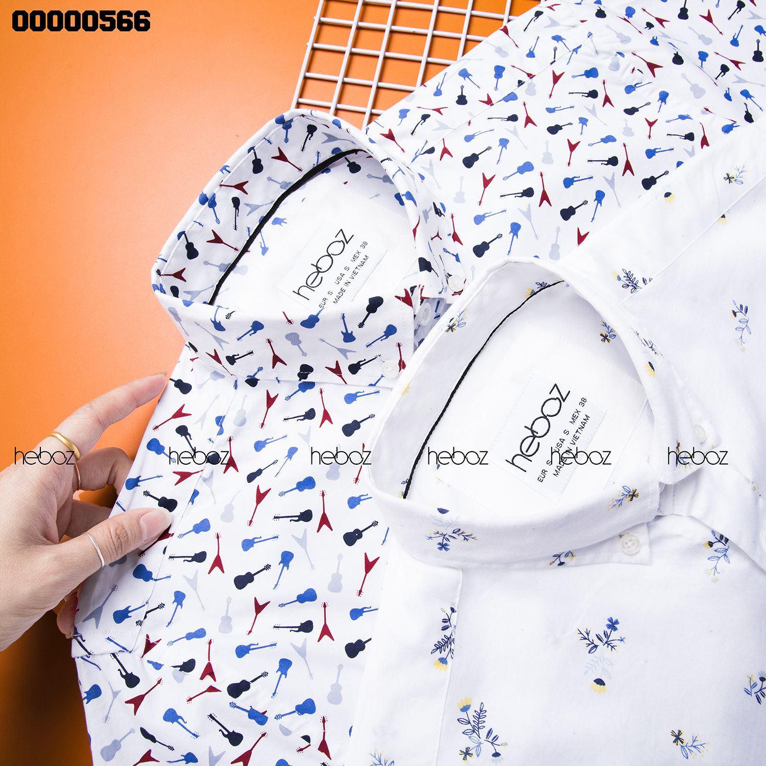 Áo SM HB cotton họa tiết 2M