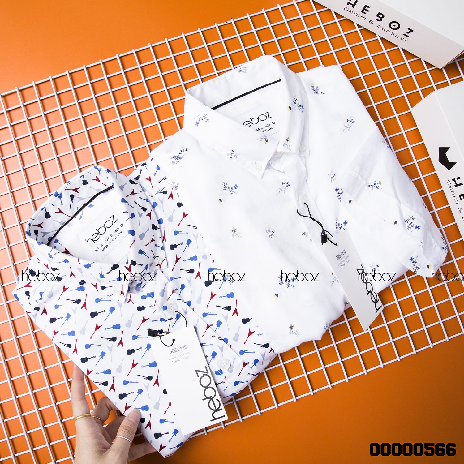 Áo SM HB cotton họa tiết 2M