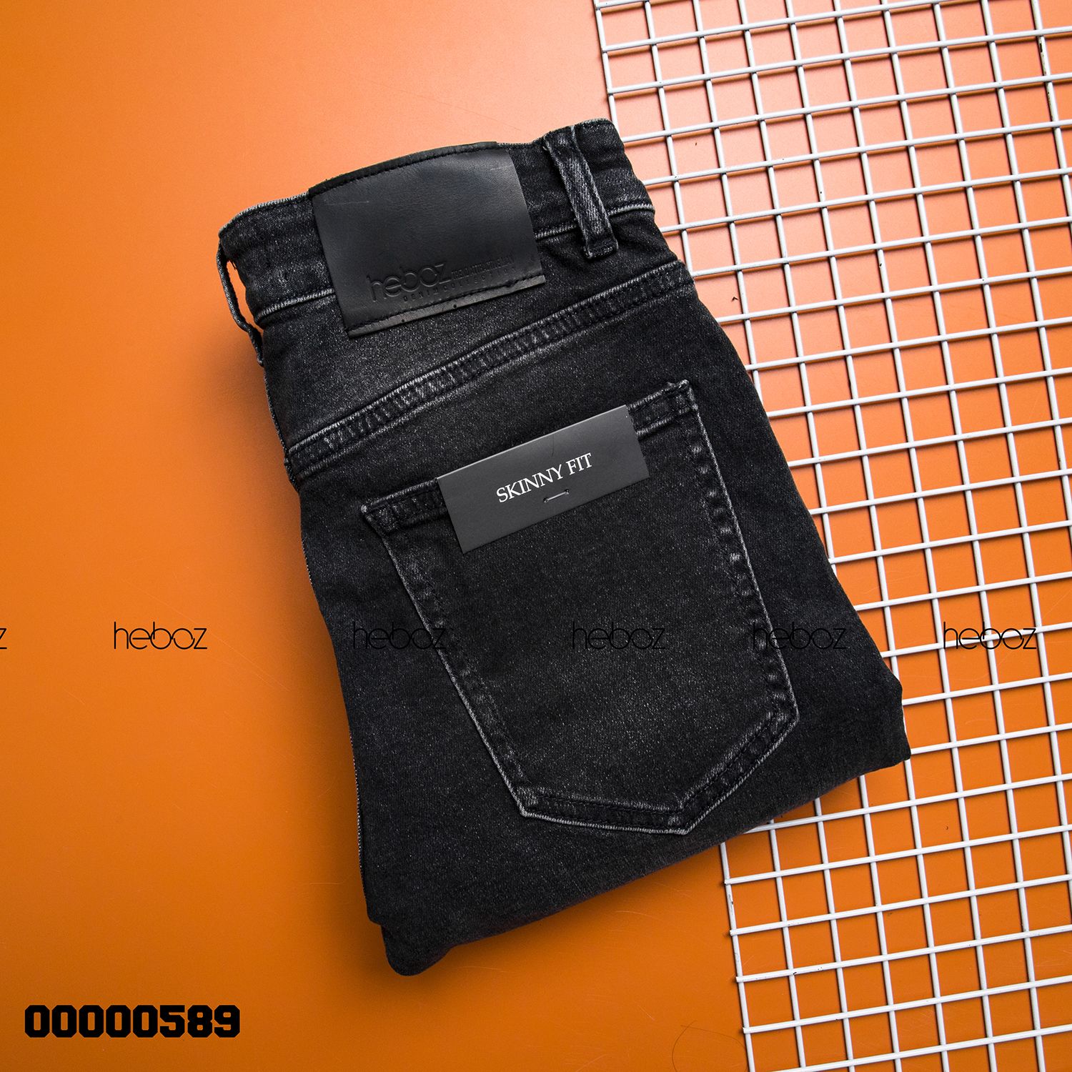 Quần jean Heboz 019 xám xước (skinny)