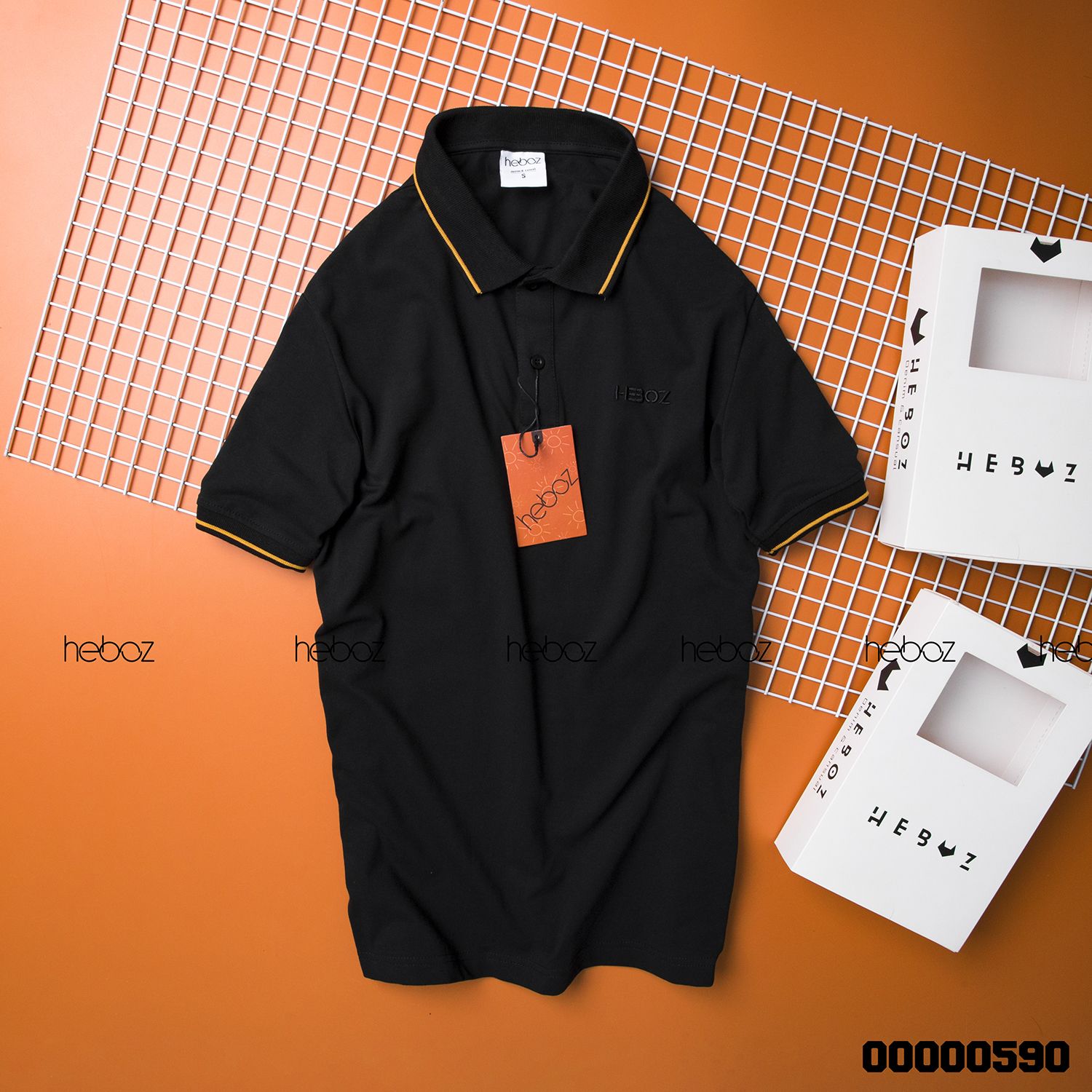 Áo polo Heboz chữ thêu 2M