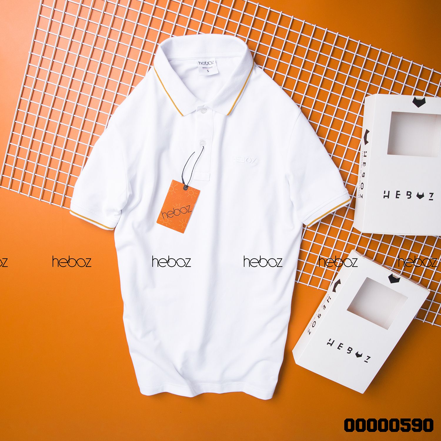 Áo polo Heboz chữ thêu 2M