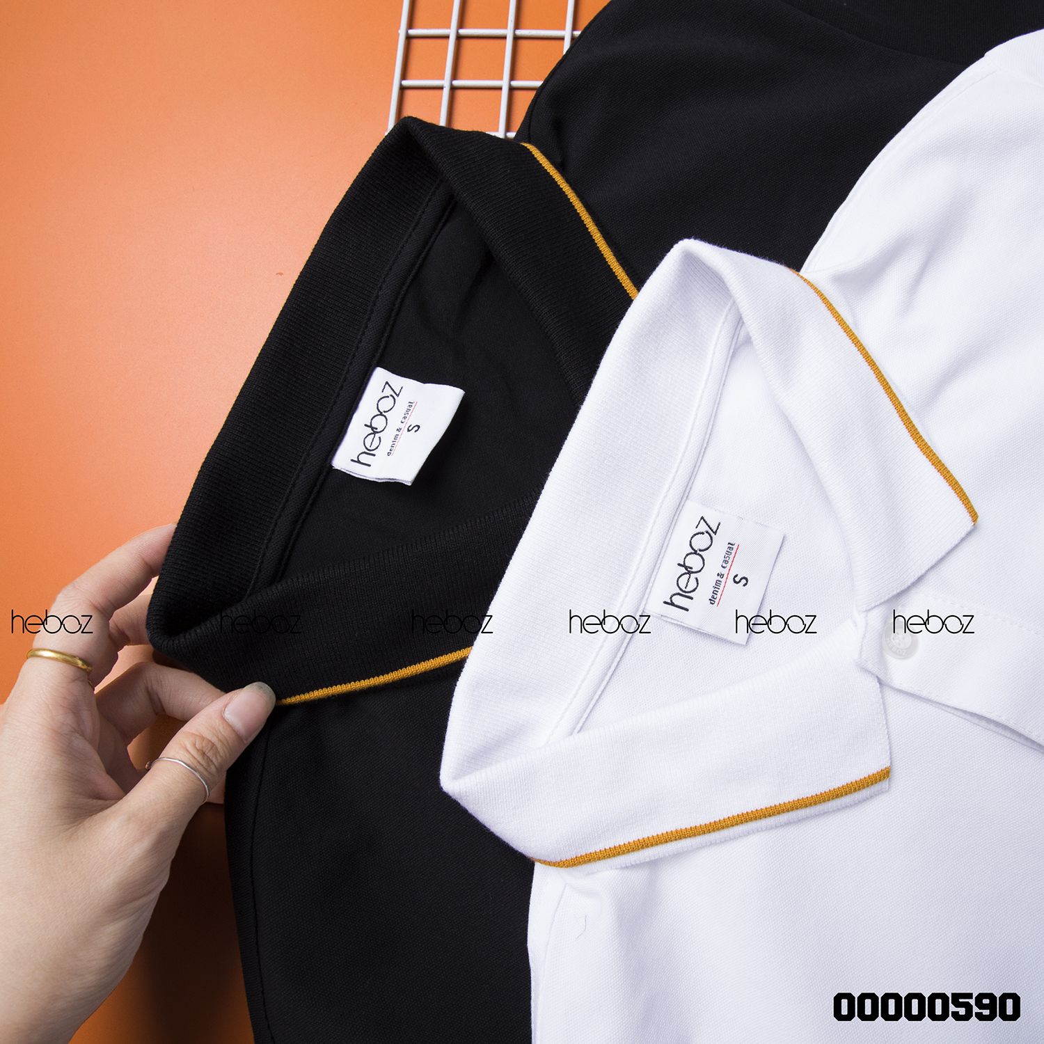 Áo polo Heboz chữ thêu 2M