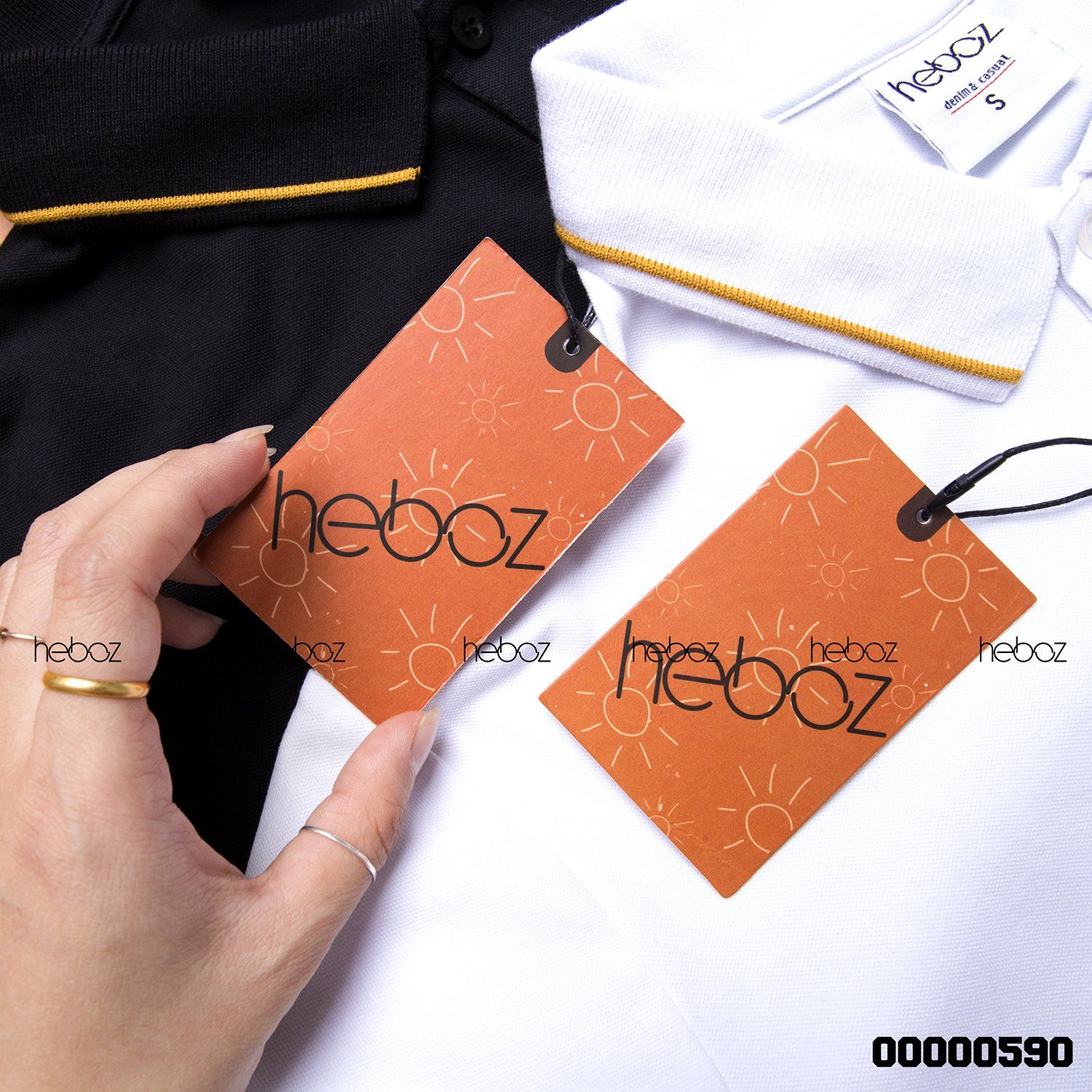 Áo polo Heboz chữ thêu 2M