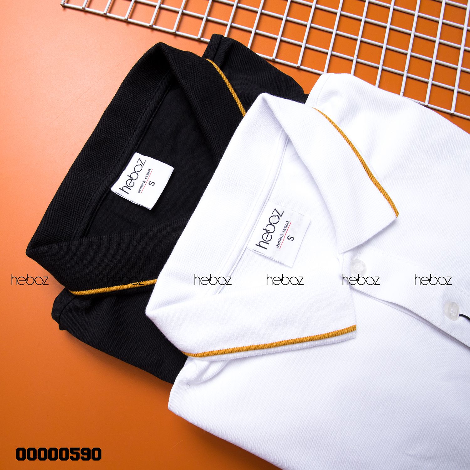 Áo polo Heboz chữ thêu 2M