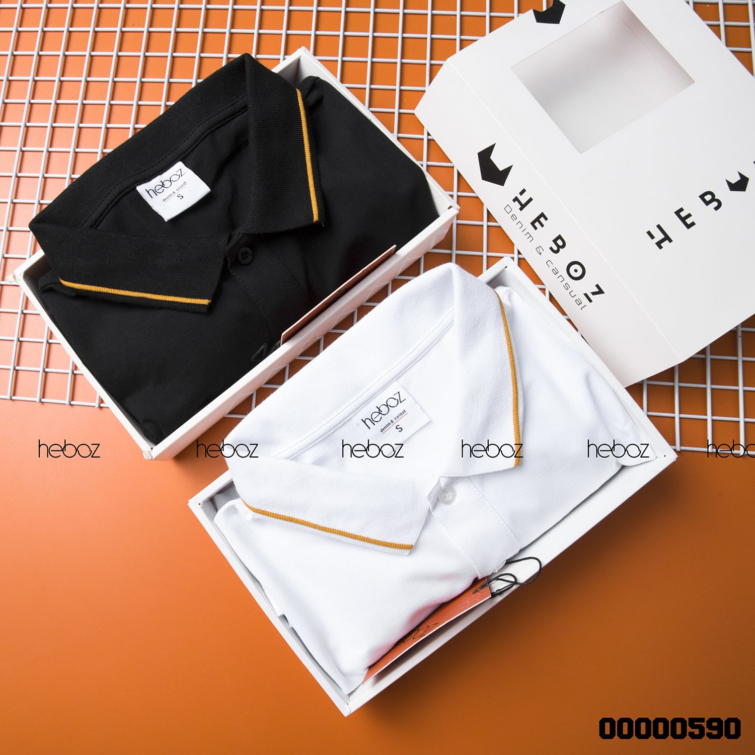 Áo polo Heboz chữ thêu 2M