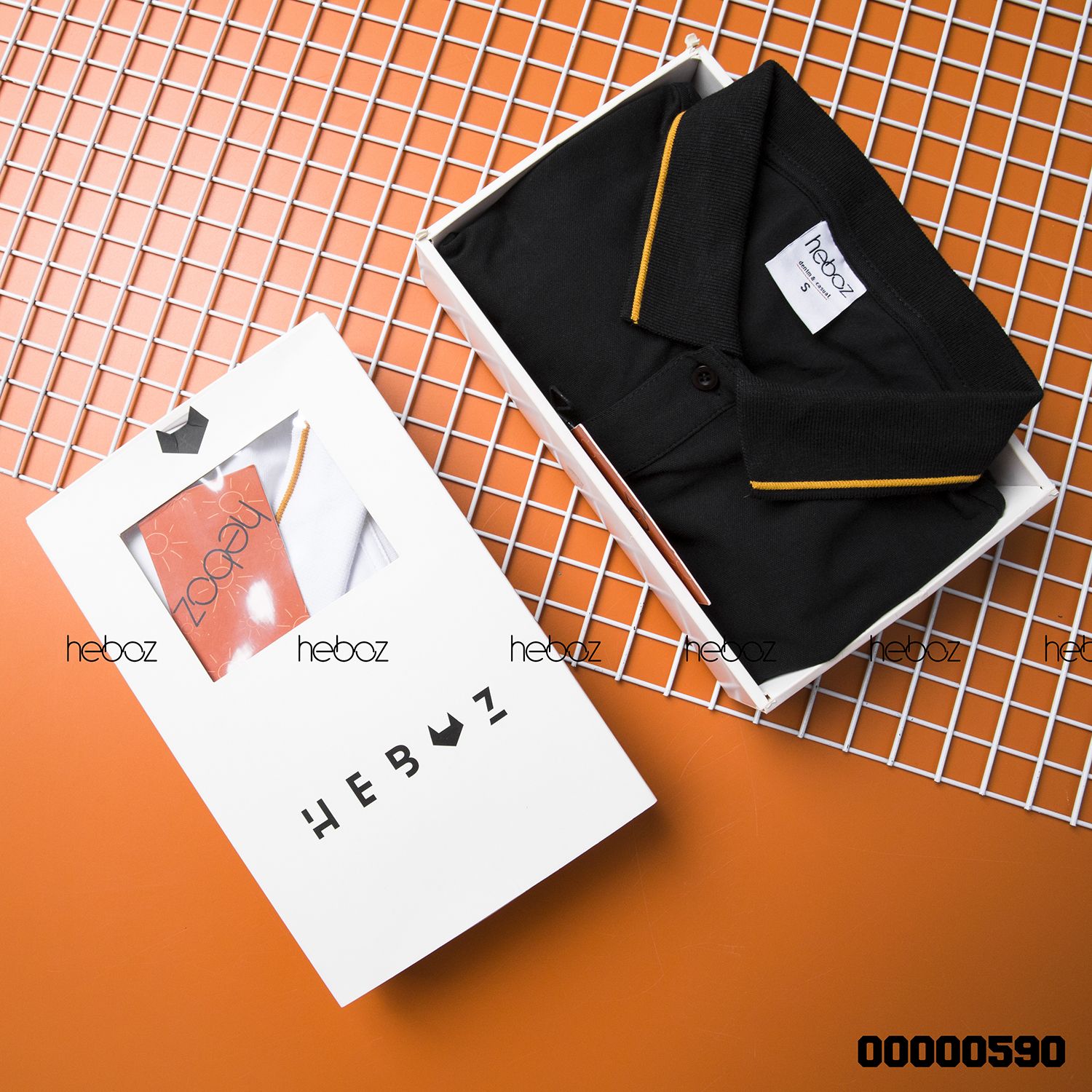 Áo polo Heboz chữ thêu 2M