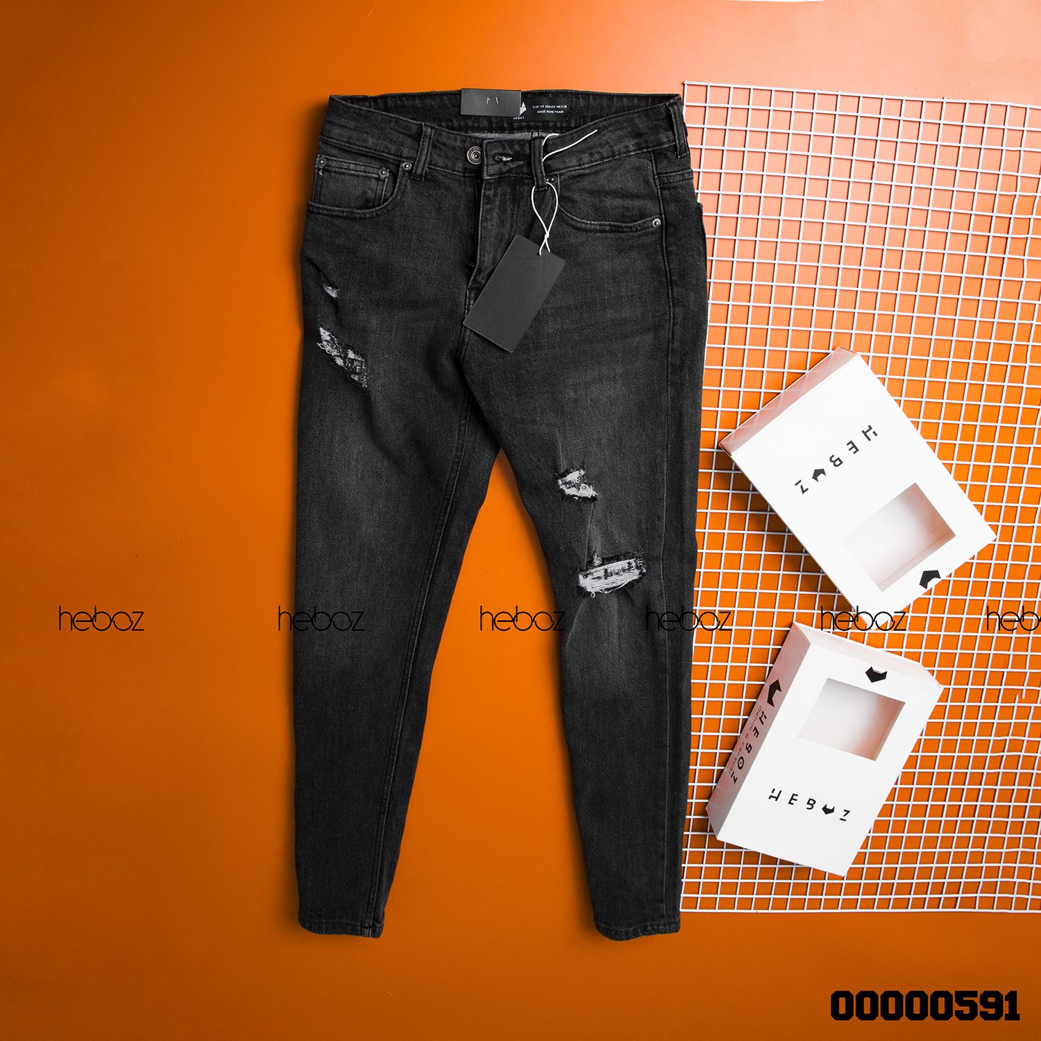 Quần jean HB 210203 (xám rách)