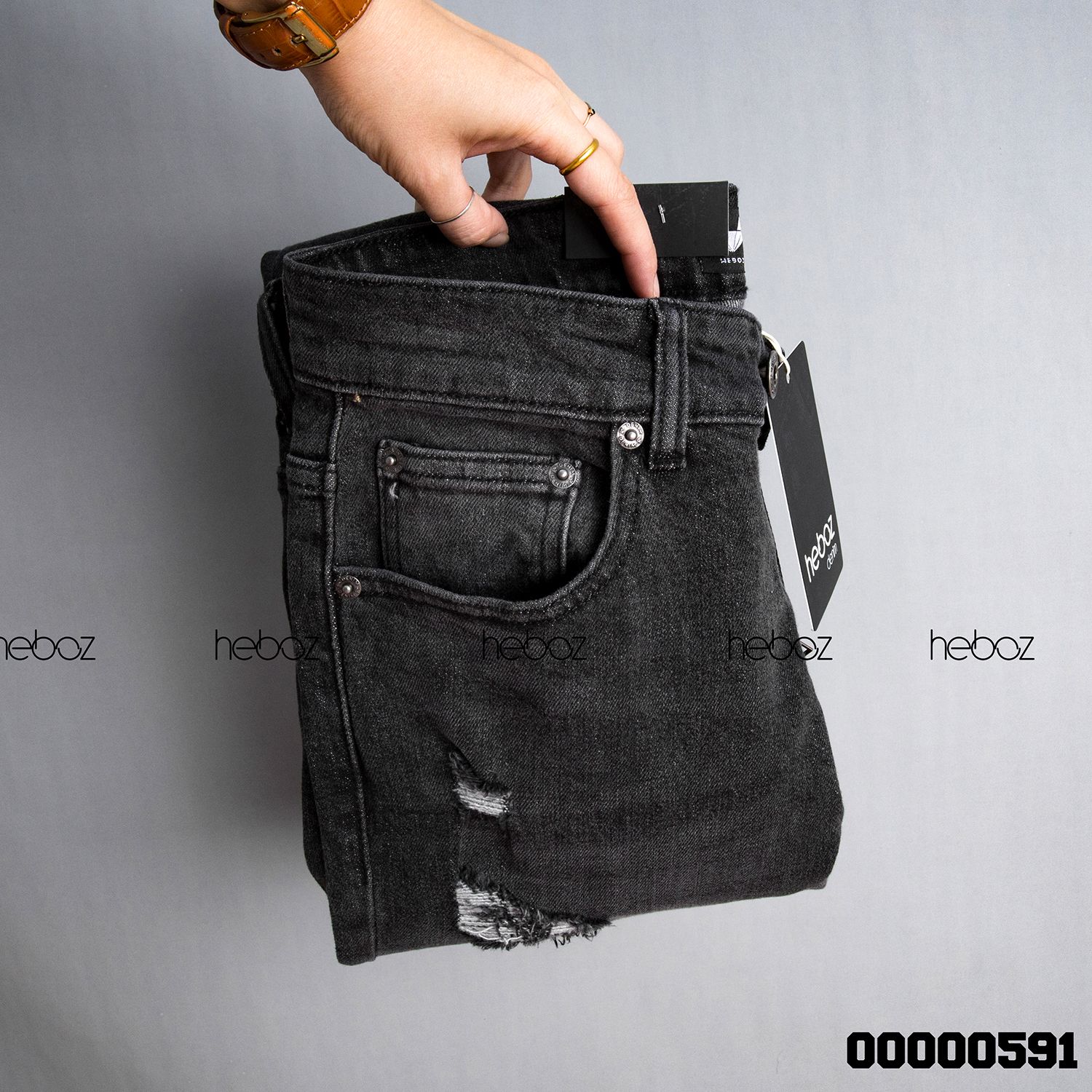 Quần jean HB 210203 (xám rách)