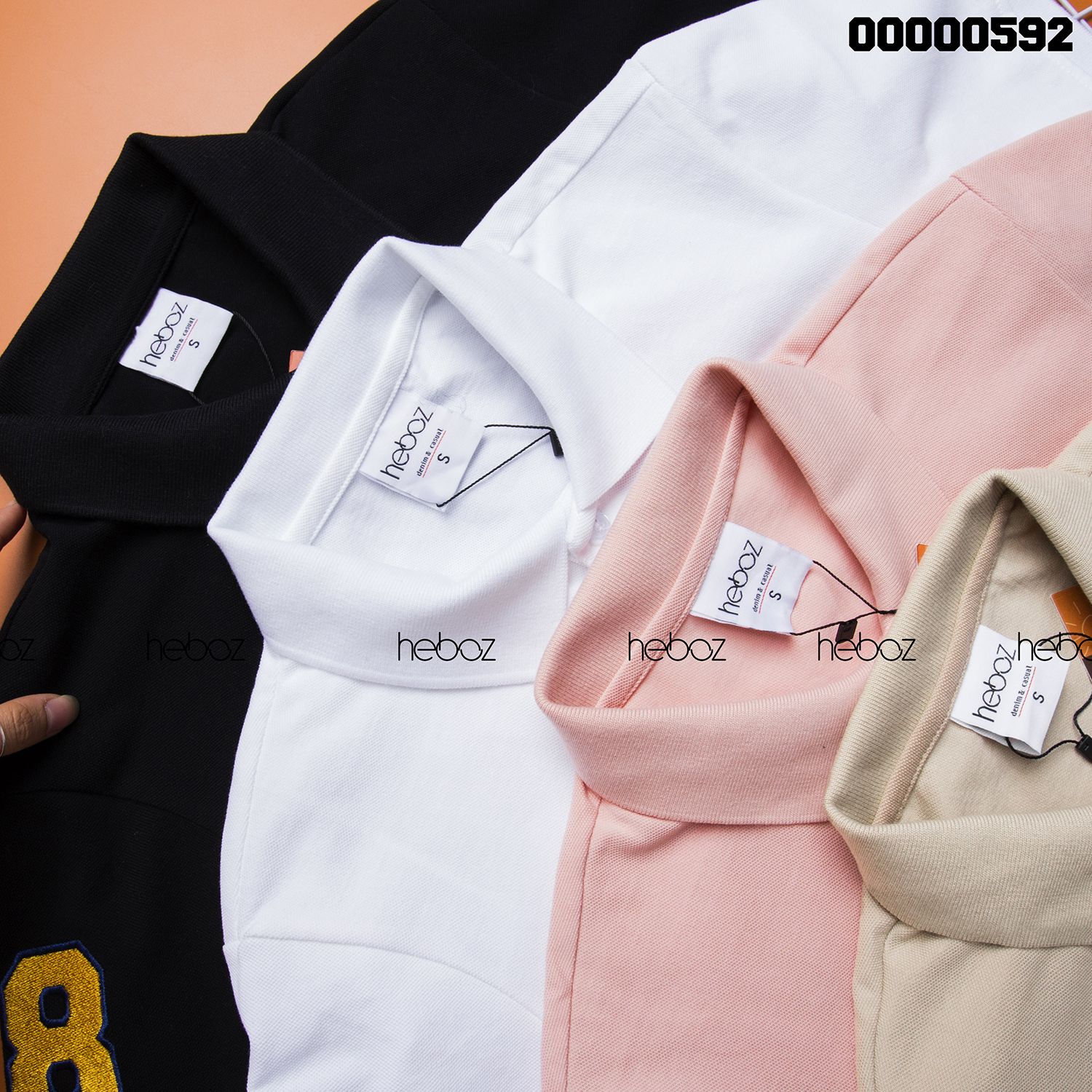 Áo polo Heboz gấu thêu 4M