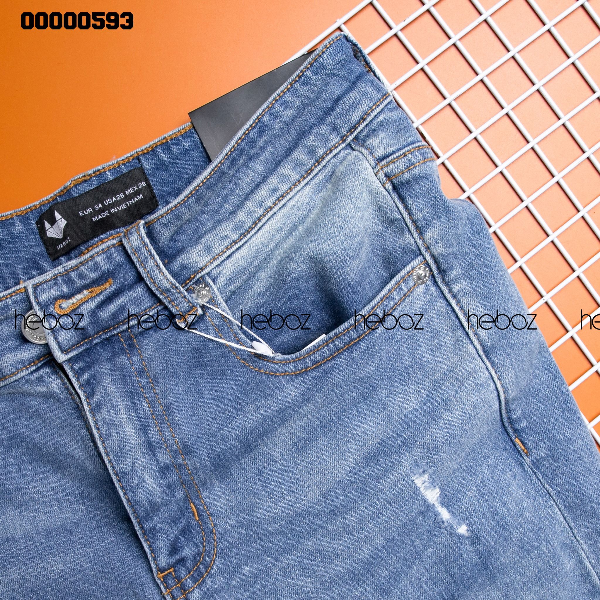 Quần jean HEBOZ skinny 021(xước) - 00000593