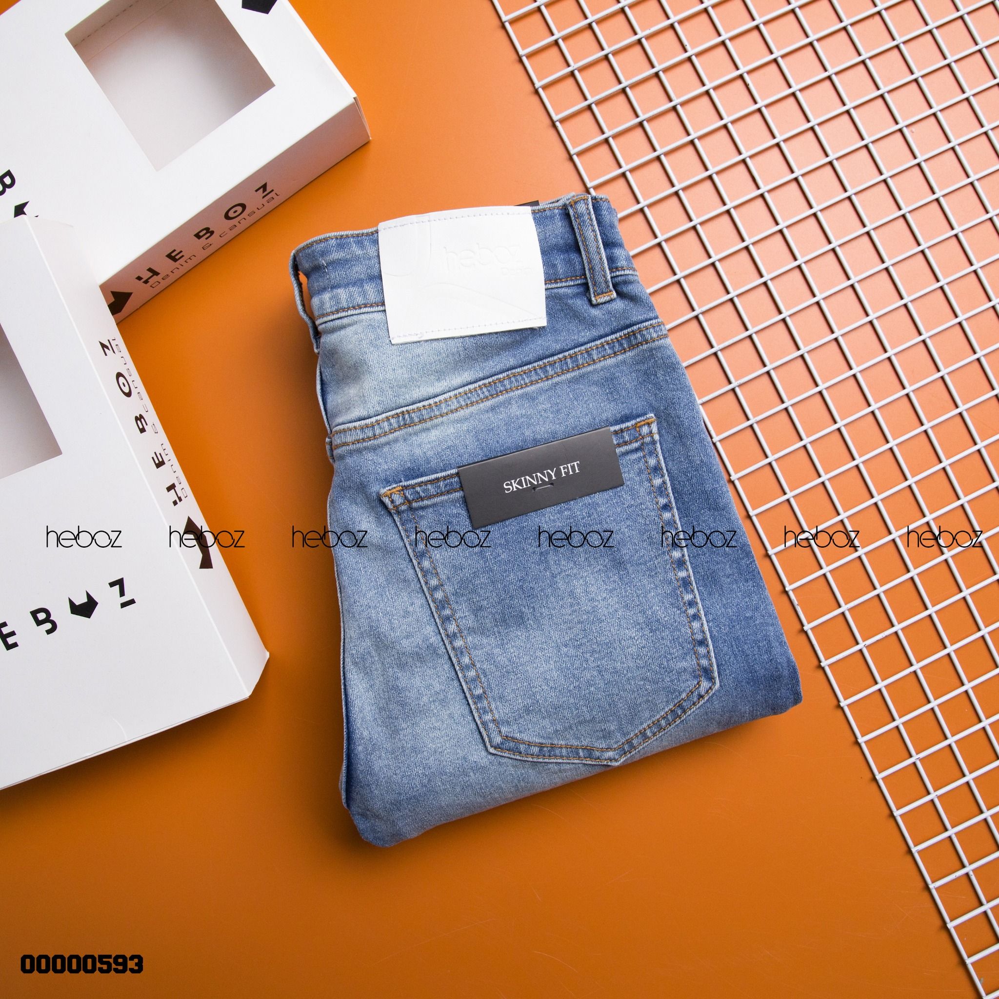 Quần jean HEBOZ skinny 021(xước) - 00000593