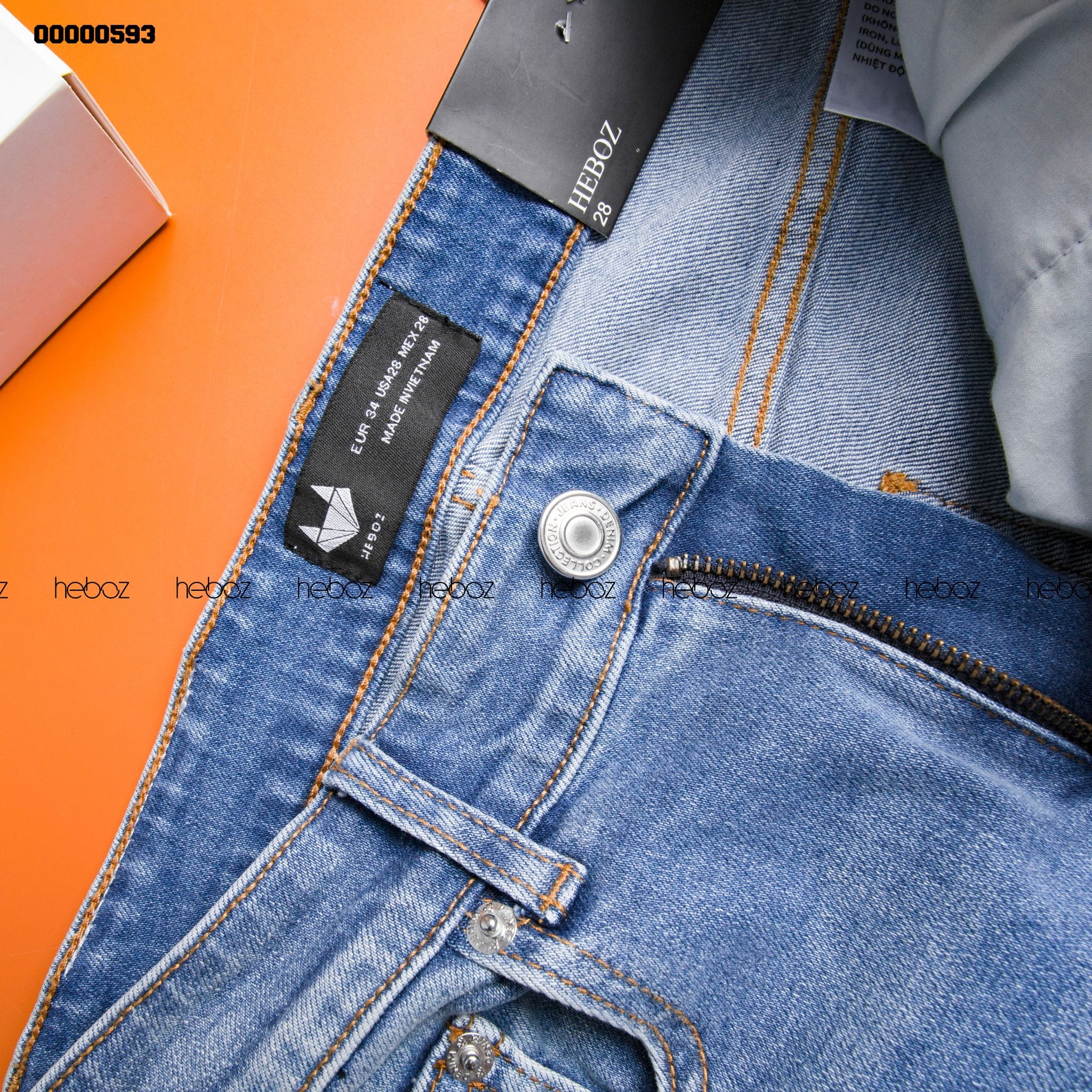 Quần jean HEBOZ skinny 021(xước) - 00000593