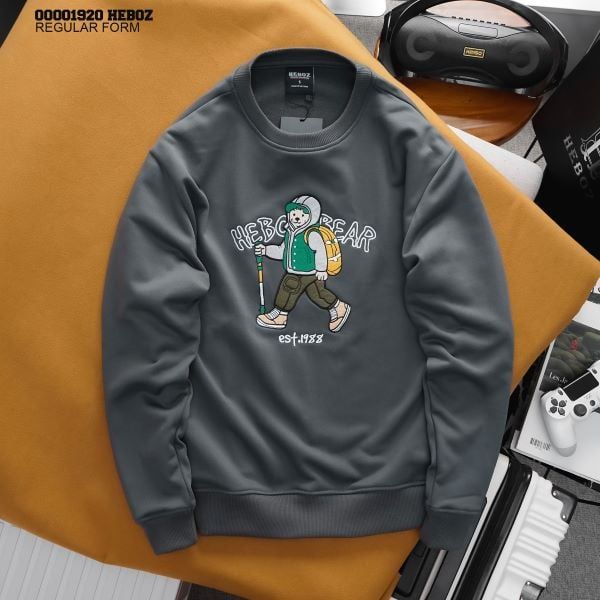 Áo sweater nam Heboz thêu 3D bear 4M - 00001920