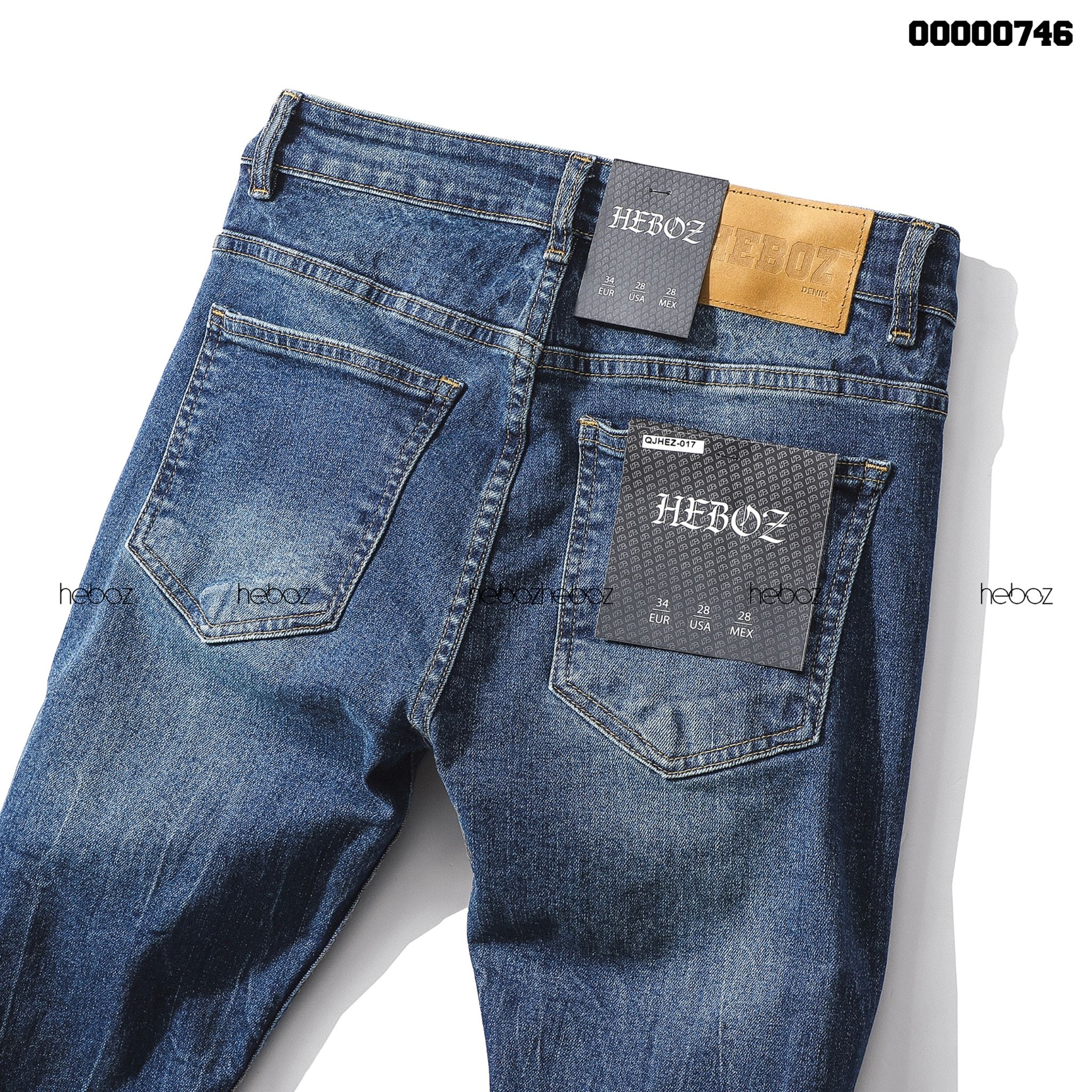 Quần jean Heboz slim rách 017 - 00000746