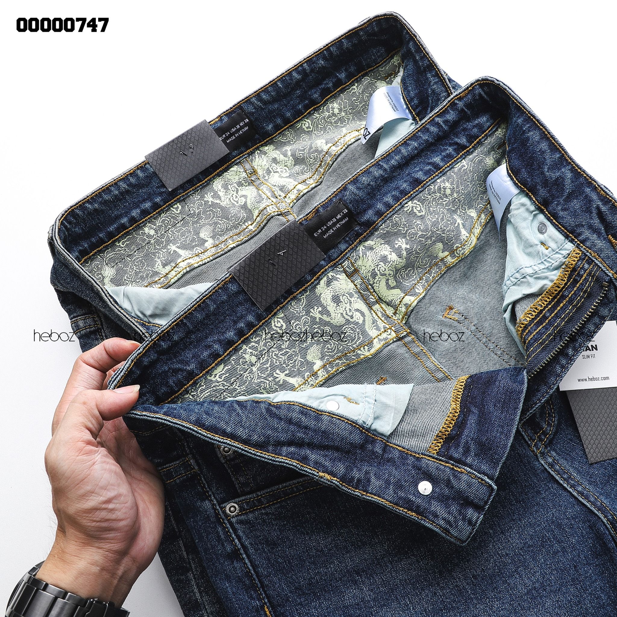 Quần jean Heboz xước skinny 018 - 00000747