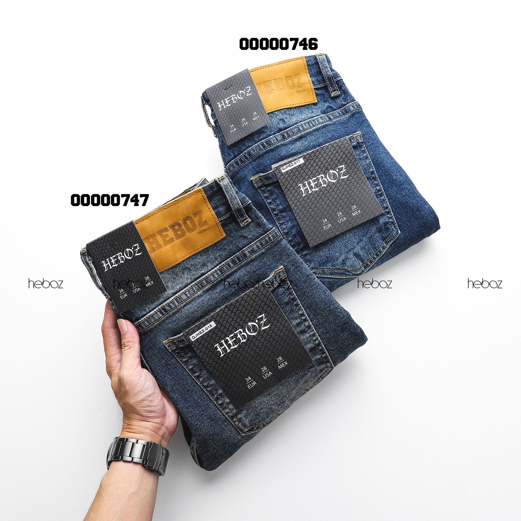Quần jean Heboz xước skinny 018 - 00000747