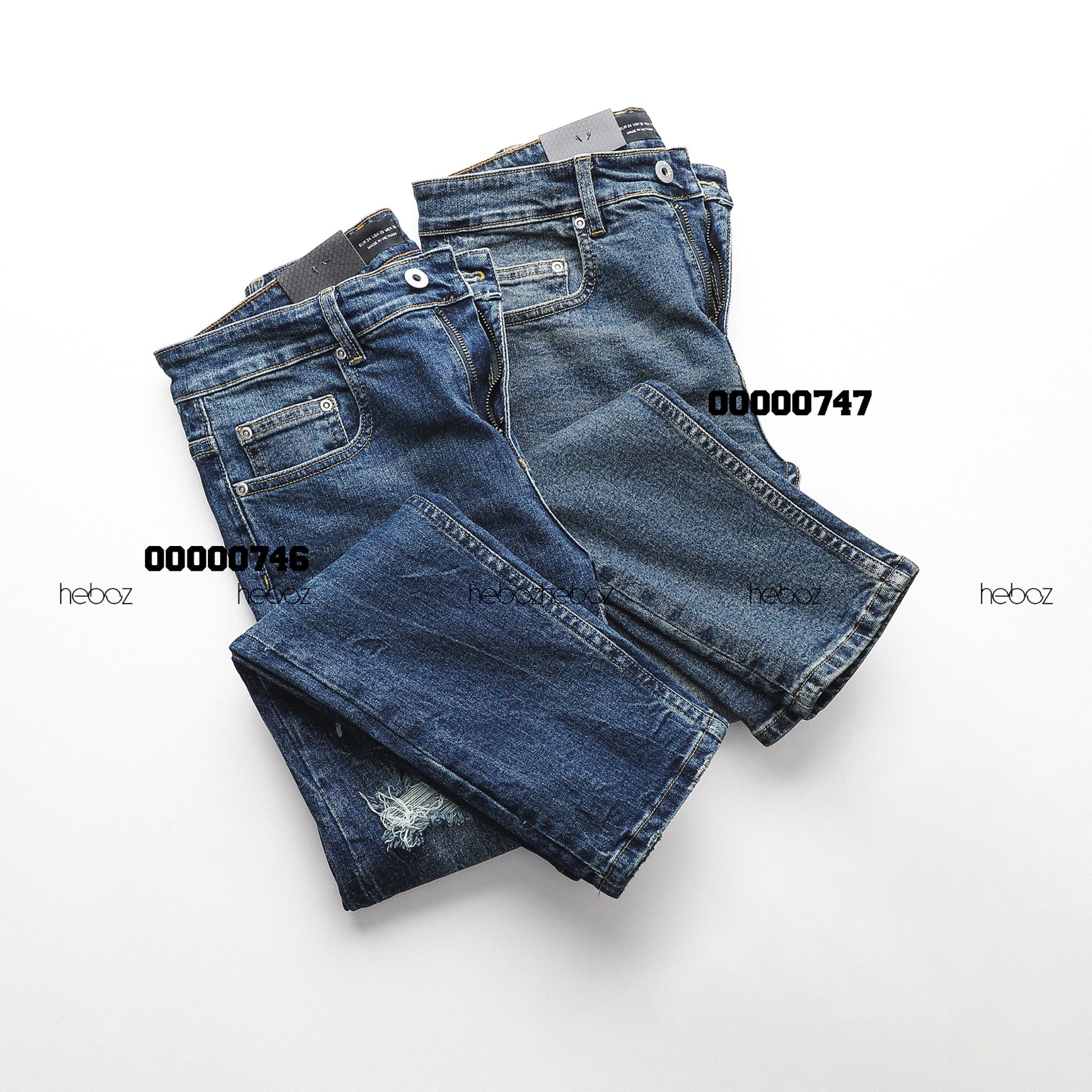 Quần jean Heboz xước skinny 018 - 00000747