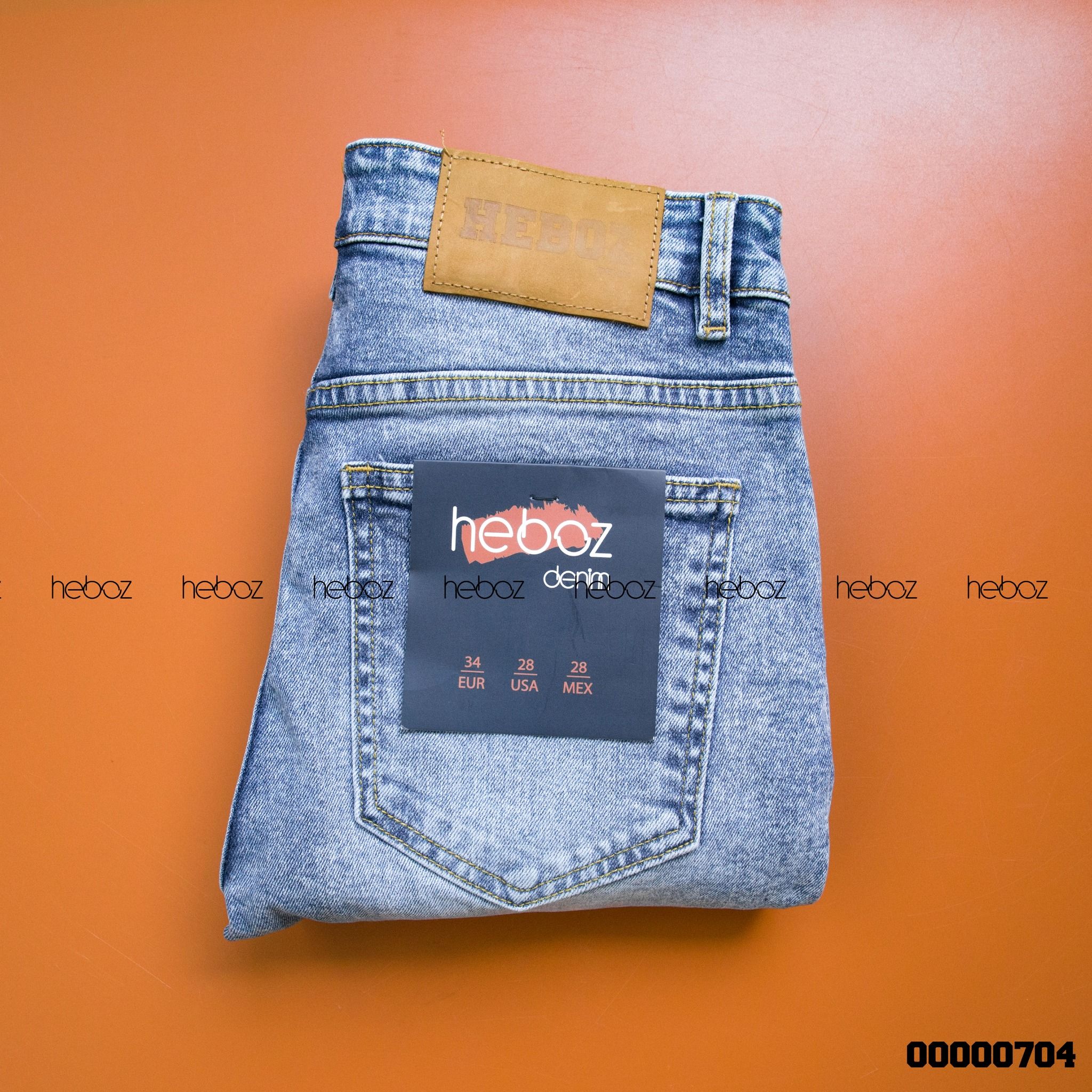 Quần jean Heboz xanh đậm rách 11 - 00000704