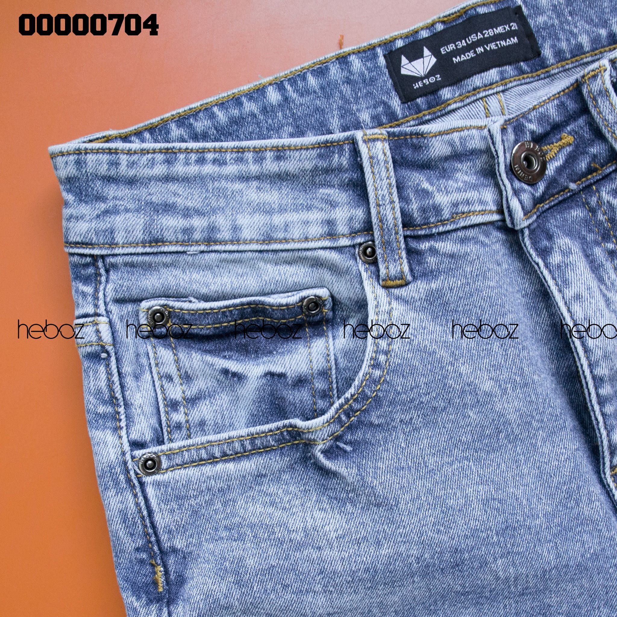 Quần jean Heboz xanh đậm rách 11 - 00000704