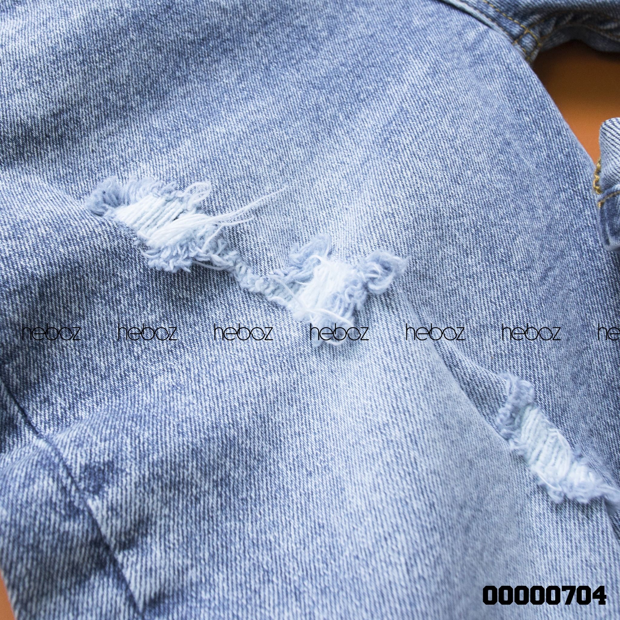 Quần jean Heboz xanh đậm rách 11 - 00000704