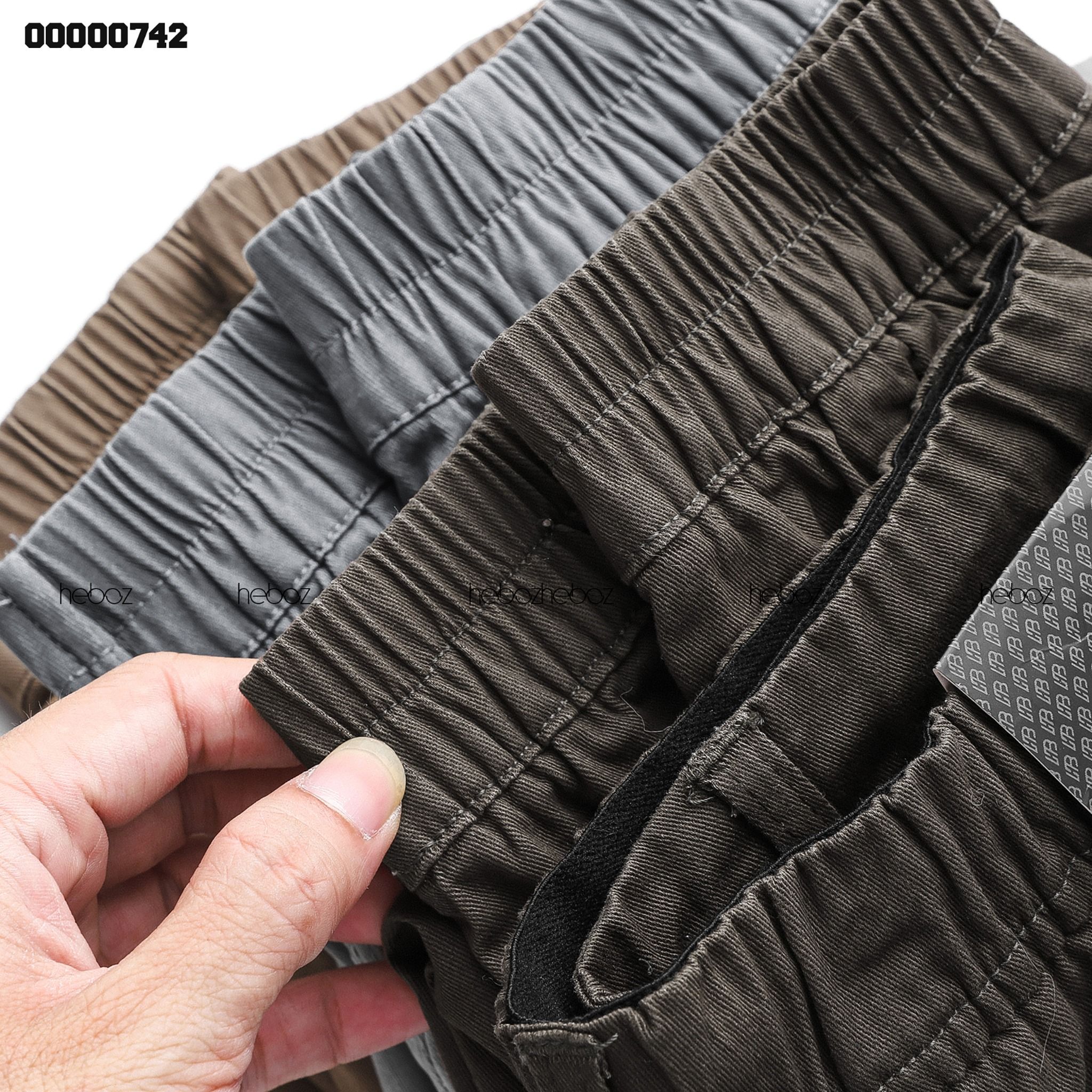 Quần jogger kaki Heboz cạp in dây rút 4M - 00000742