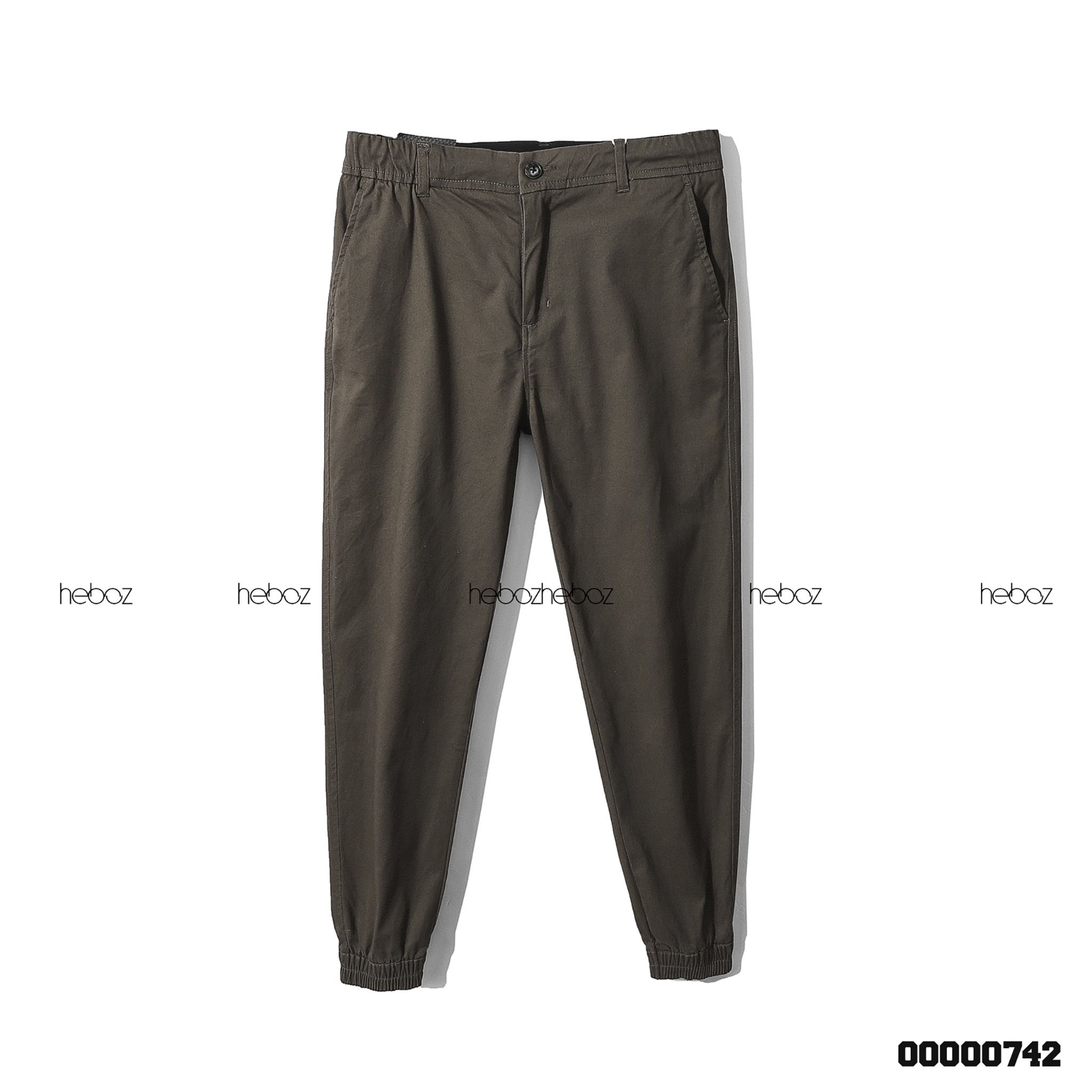 Quần jogger kaki Heboz cạp in dây rút 4M - 00000742