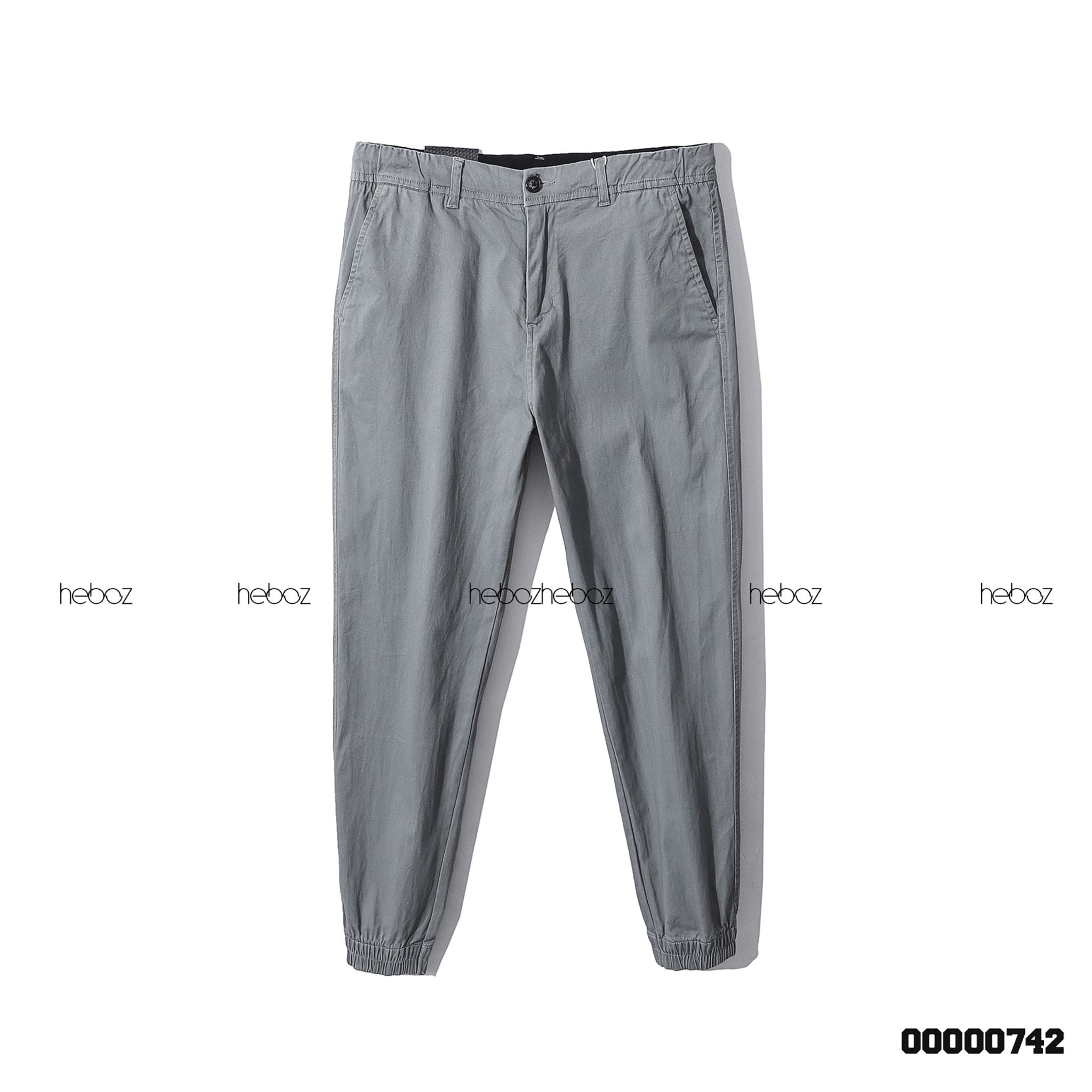 Quần jogger kaki Heboz cạp in dây rút 4M - 00000742