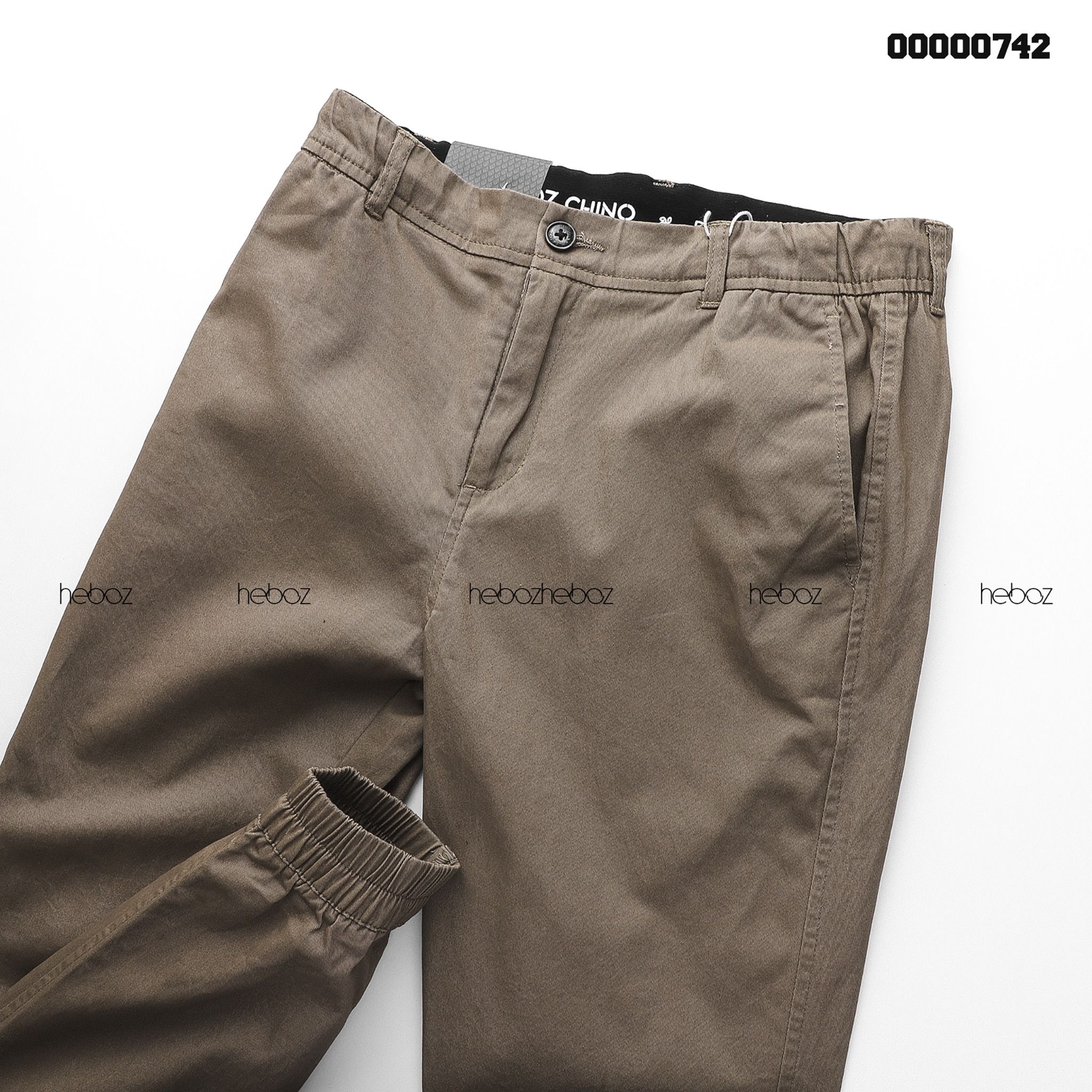 Quần jogger kaki Heboz cạp in dây rút 4M - 00000742