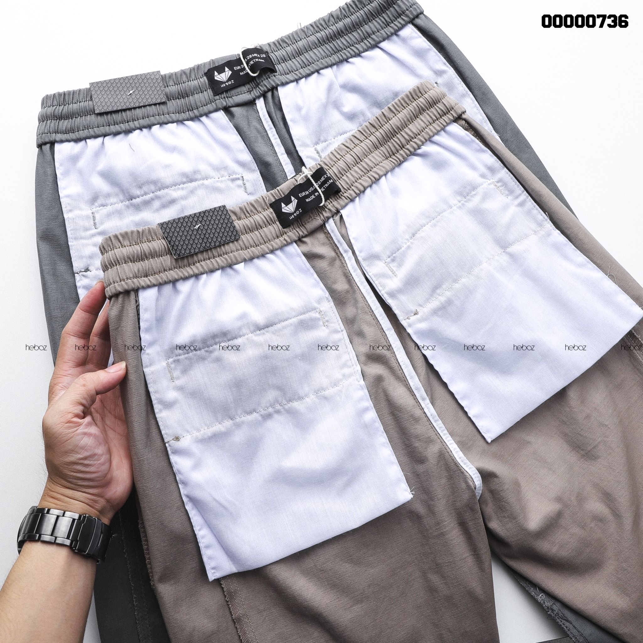 Quần jogger kaki Heboz nhấn gối 3M - 00000736