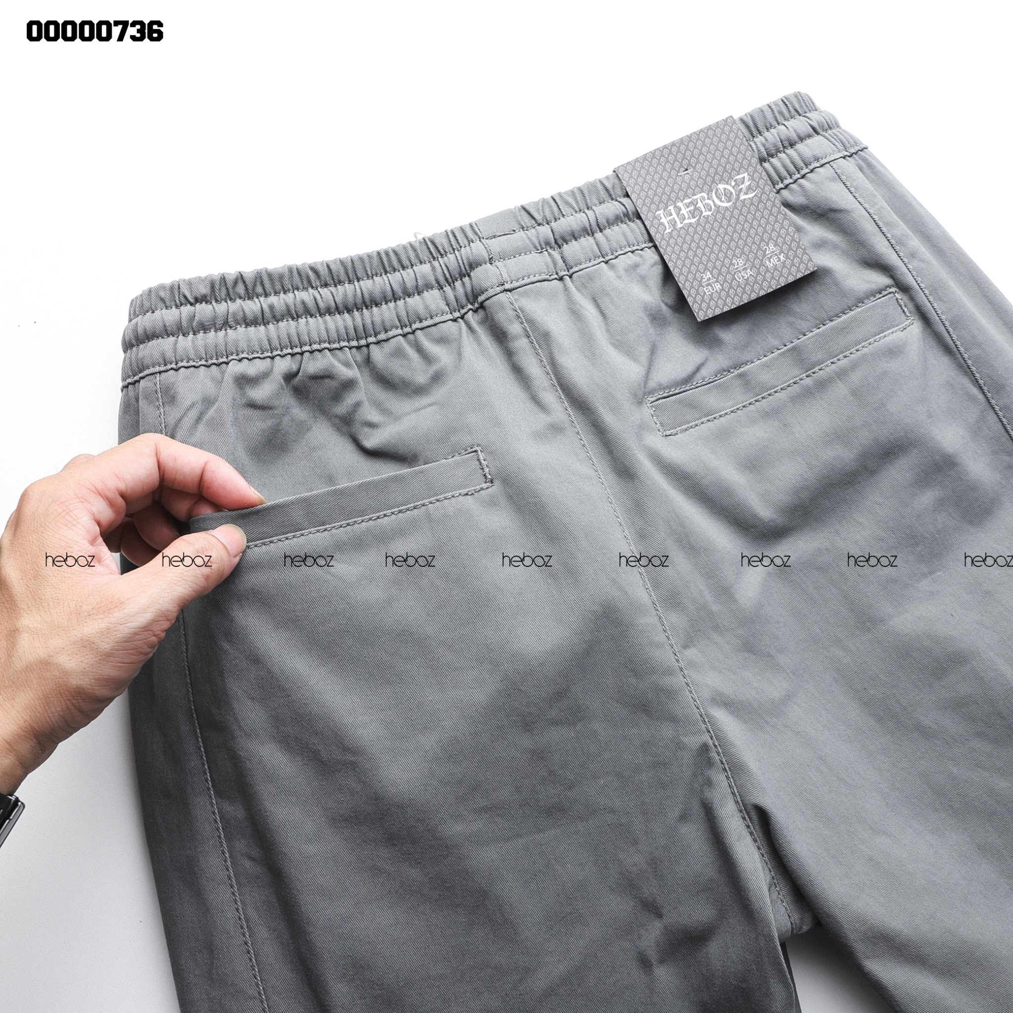 Quần jogger kaki Heboz nhấn gối 3M - 00000736