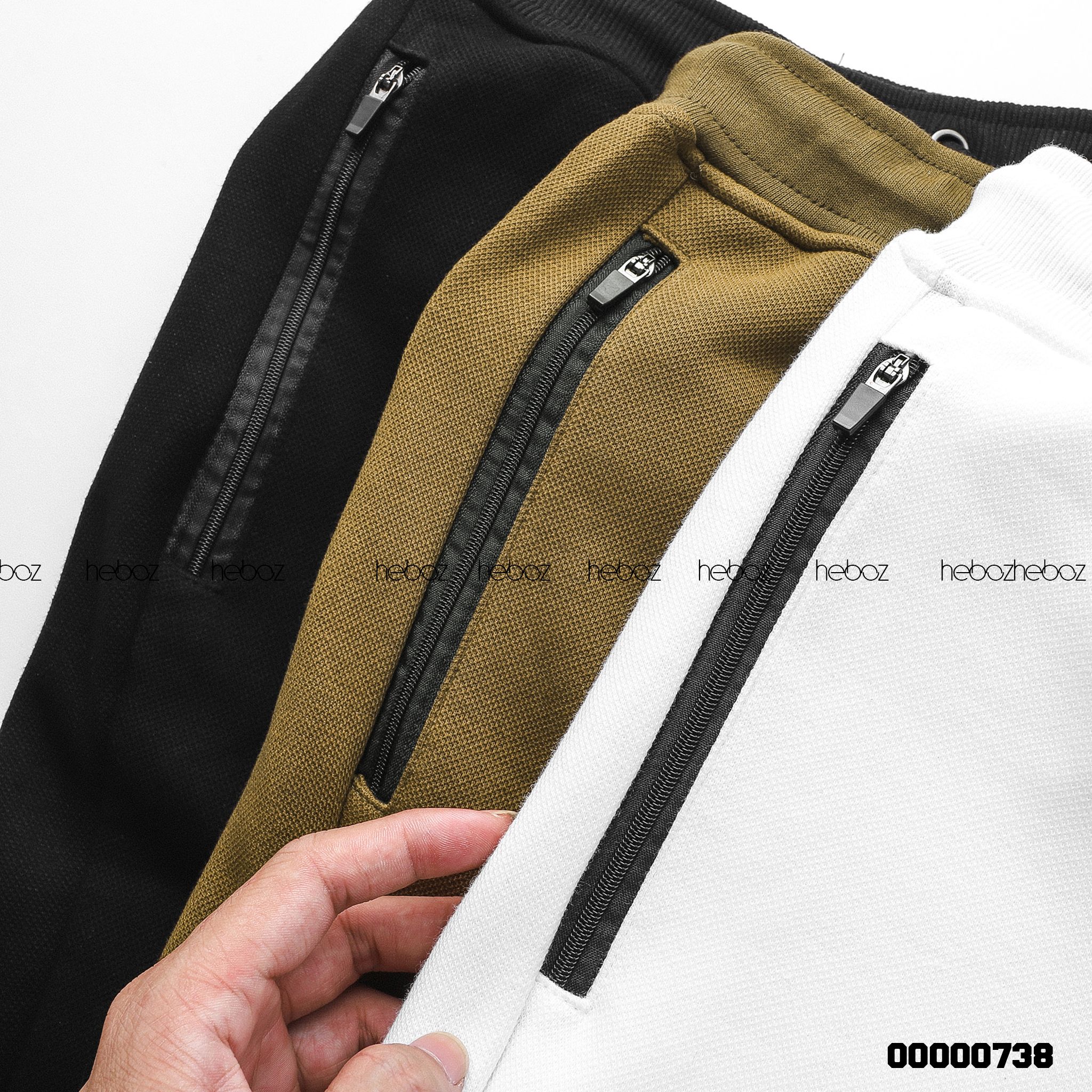 Quần jogger nỉ Heboz pique 4M - 00000738
