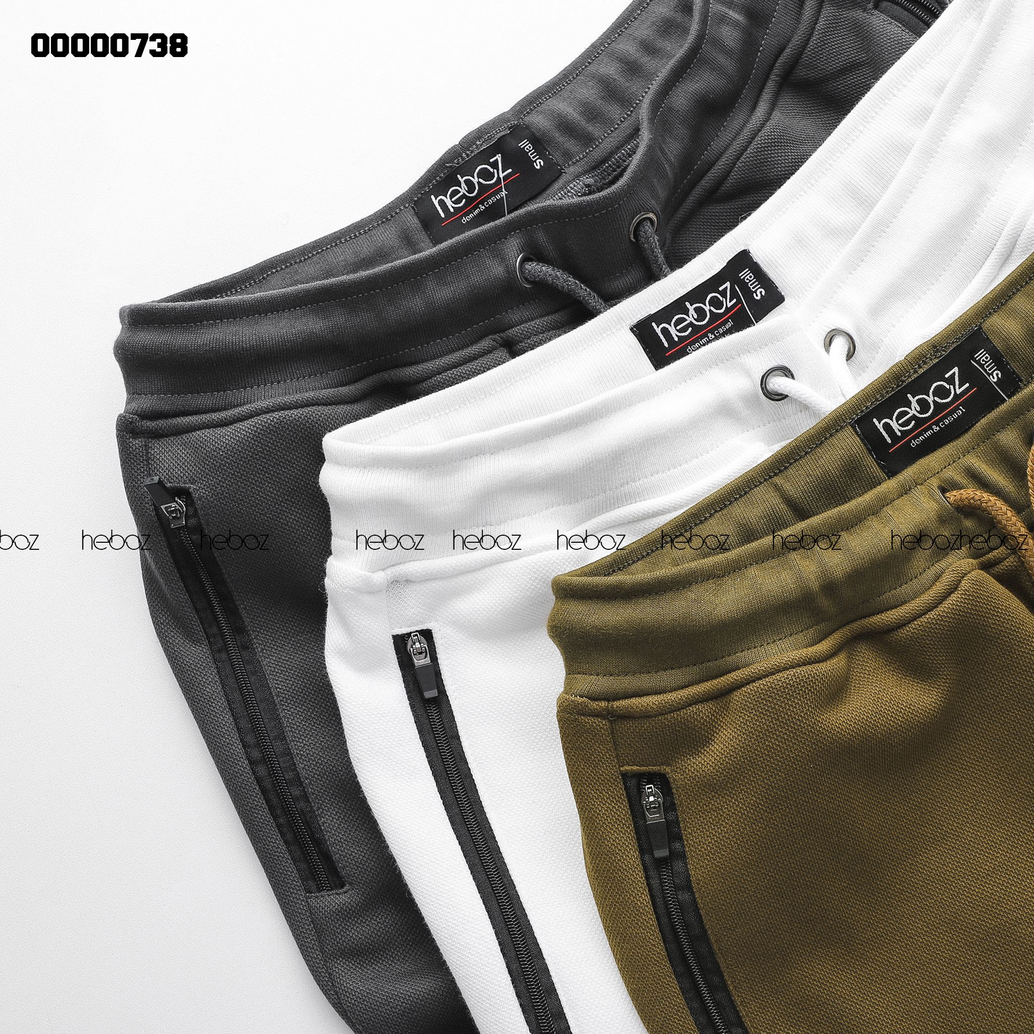 Quần jogger nỉ Heboz pique 4M - 00000738