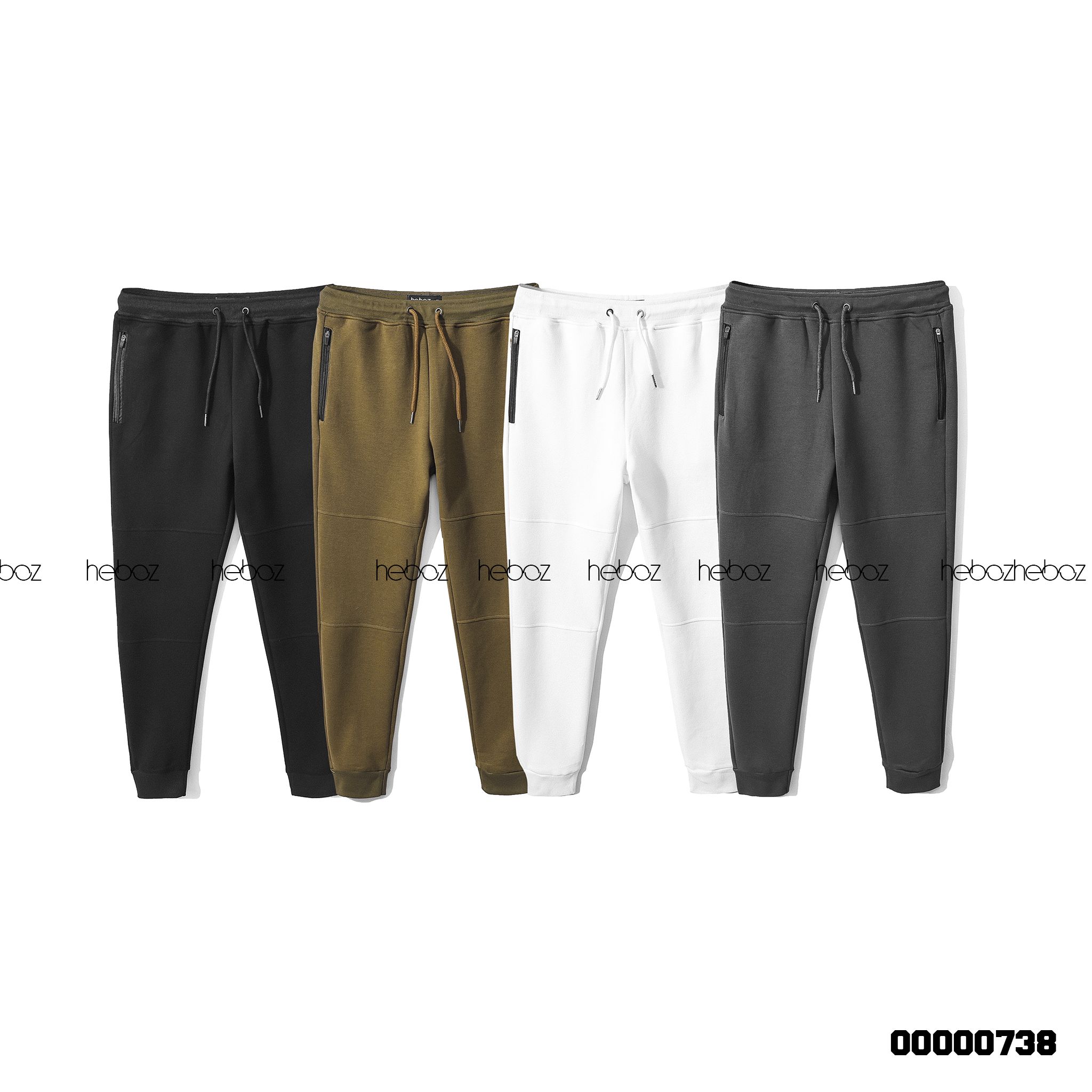 Quần jogger nỉ Heboz pique 4M - 00000738