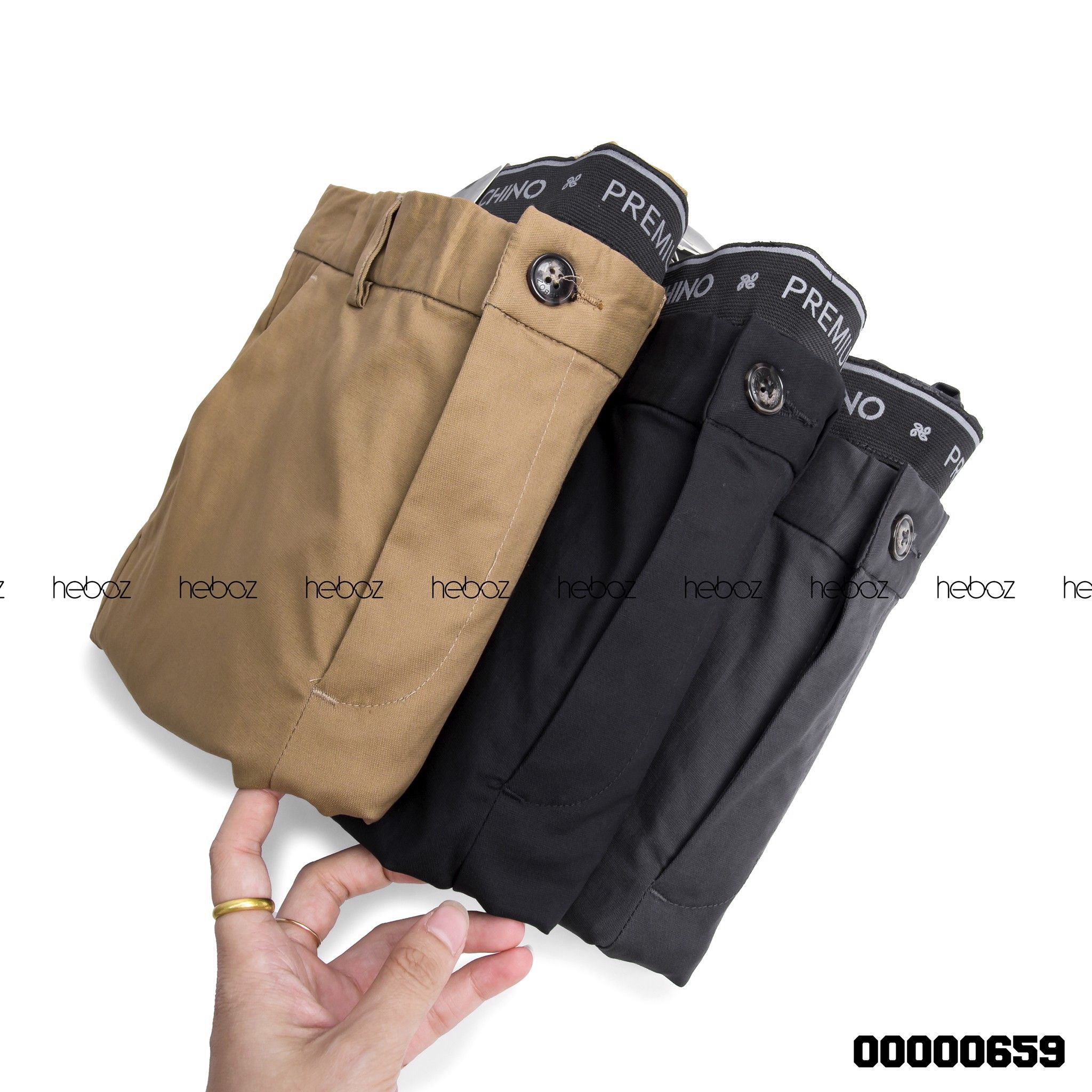 Quần kaki Heboz cạp in 3M - 00000659