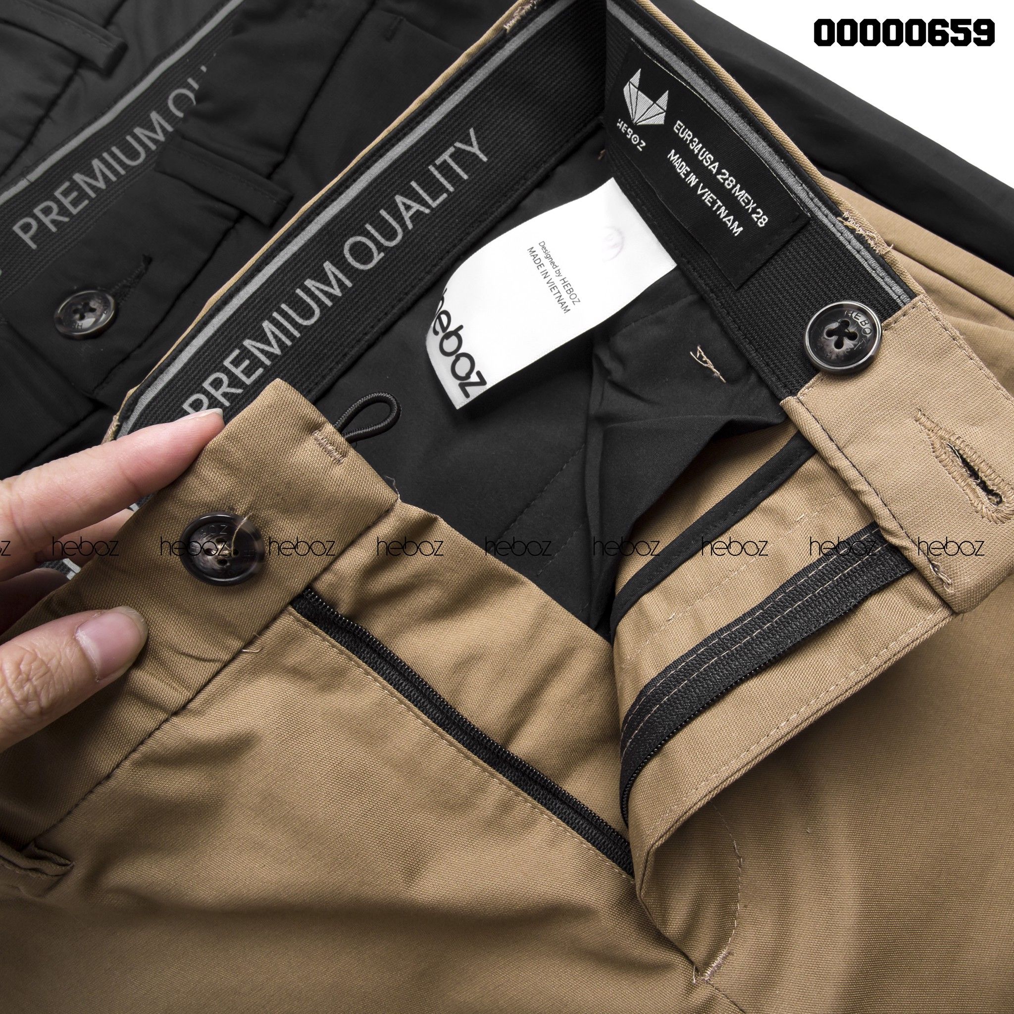Quần kaki Heboz cạp in 3M - 00000659