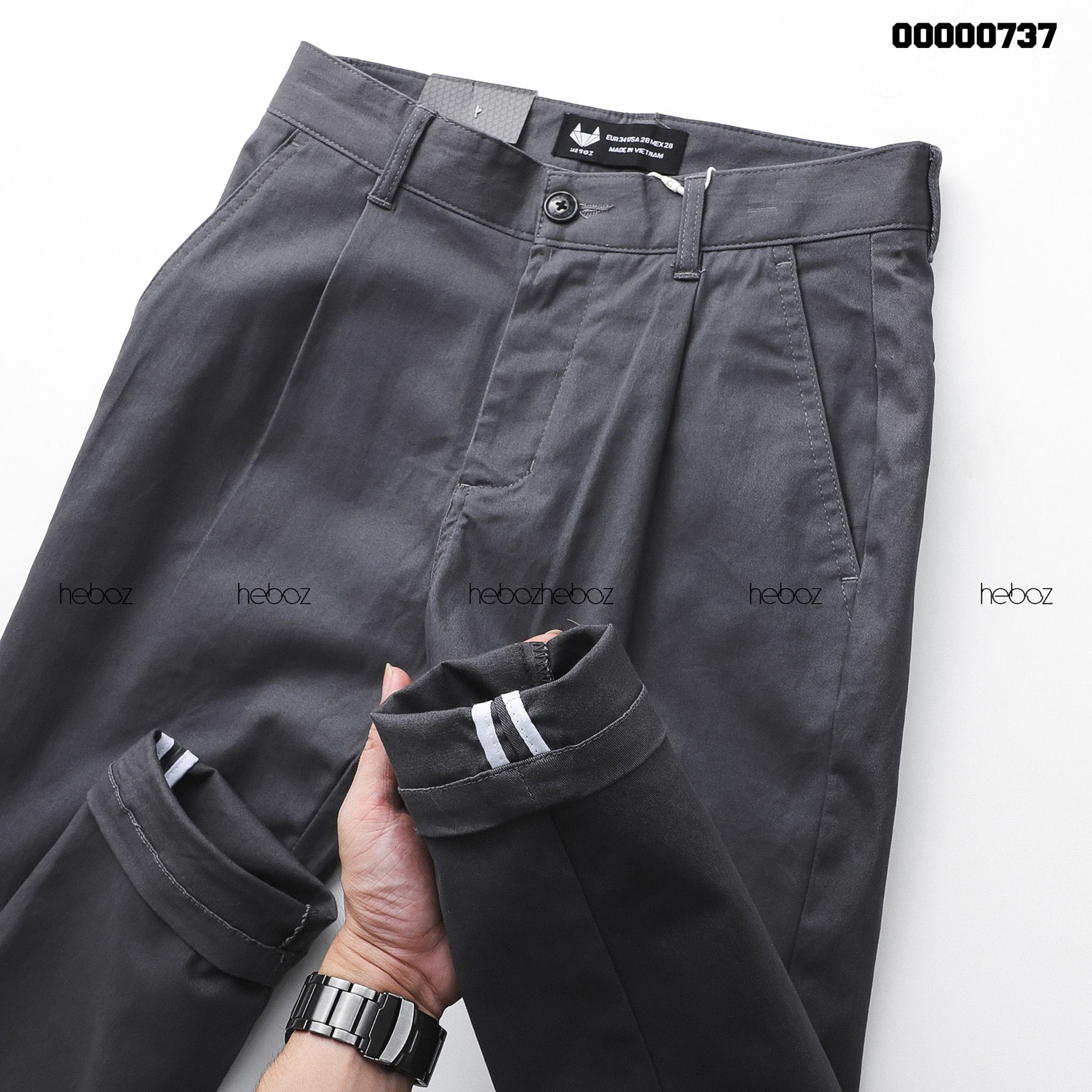 Quần kaki Heboz túi nắp 4M - 00000737