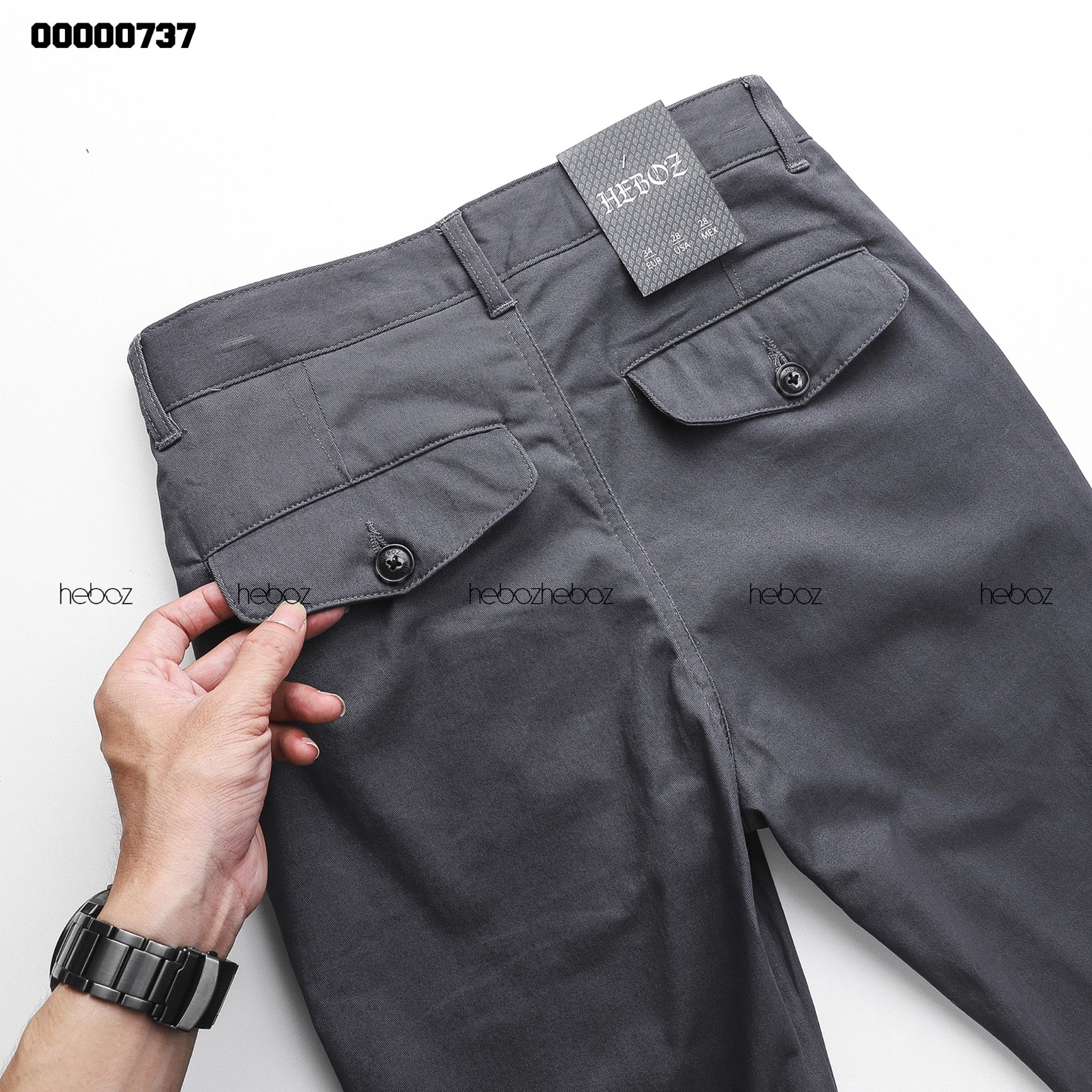 Quần kaki Heboz túi nắp 4M - 00000737
